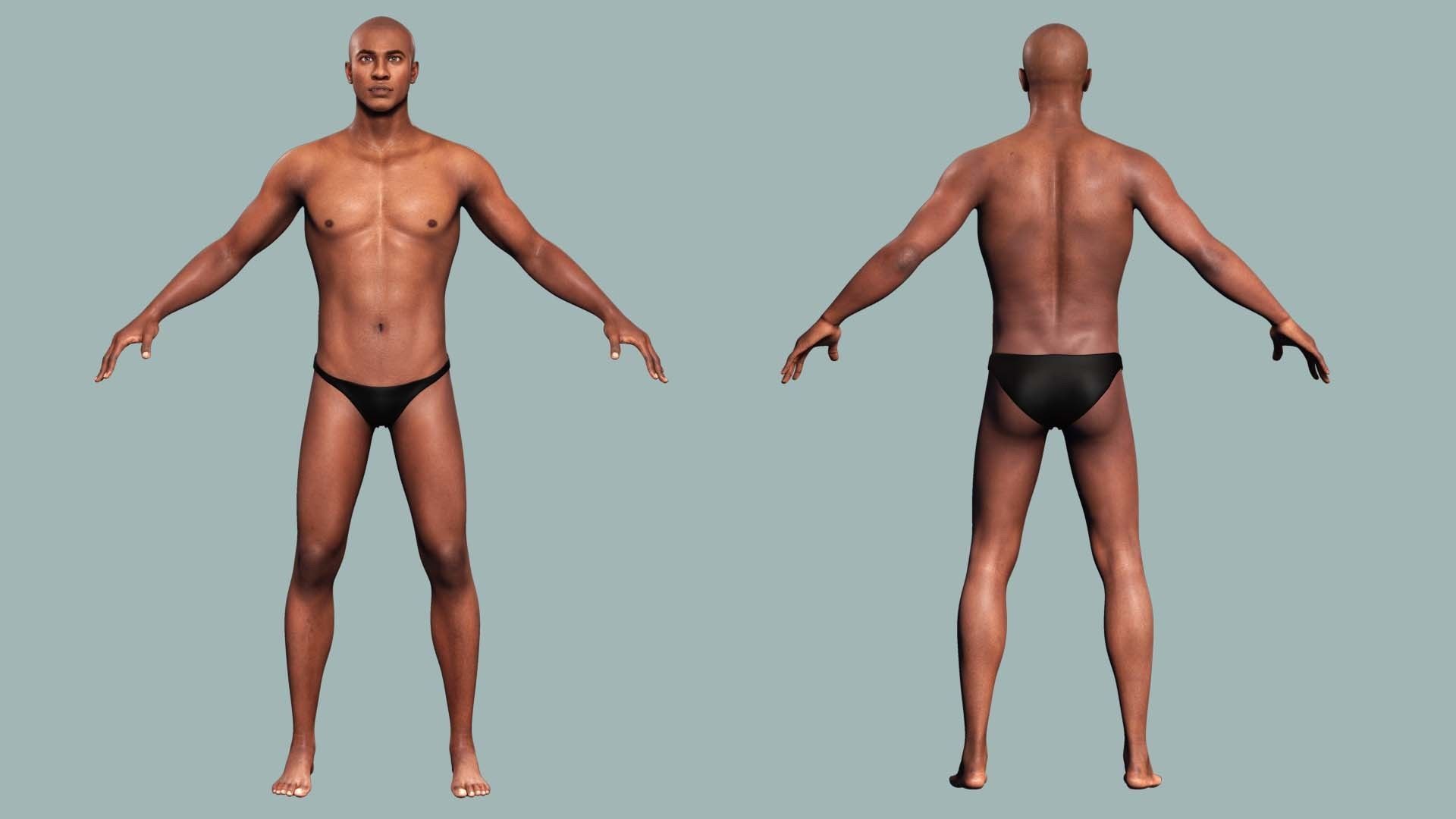 Marcus- Summer Getaway Male Avatar in Tropical Outfit Low-poly 3D model_12