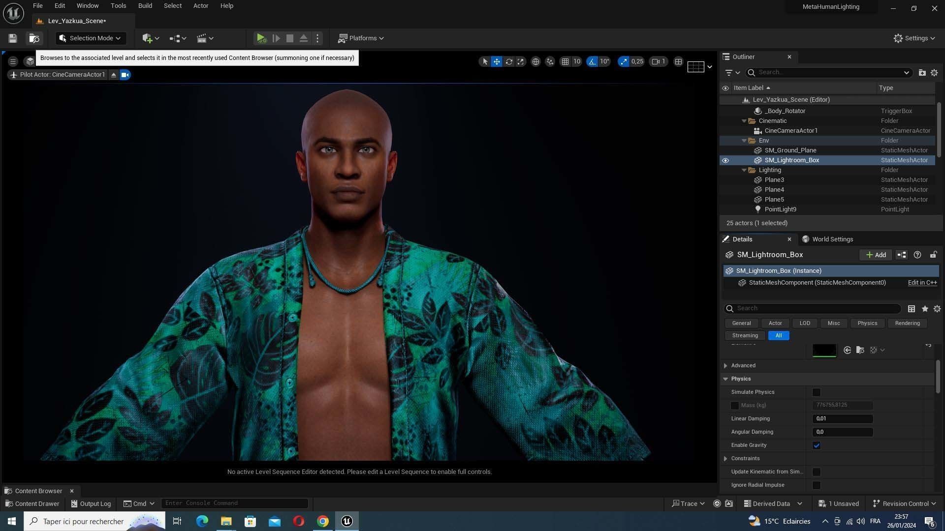 Marcus- Summer Getaway Male Avatar in Tropical Outfit Low-poly 3D model_43