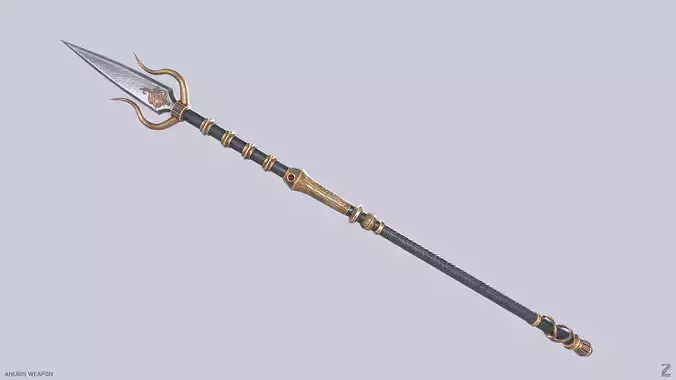 Anubis weapon Low-poly 3D model