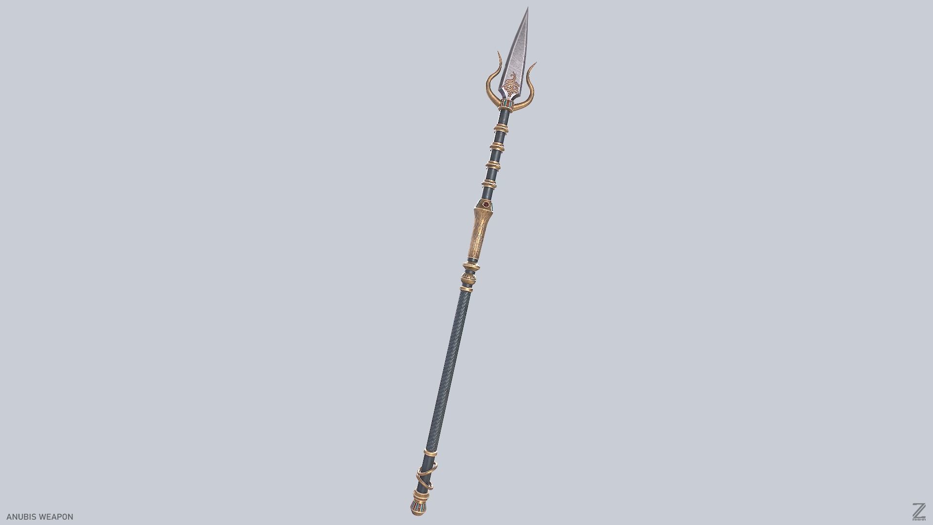 Anubis weapon Low-poly 3D model_7