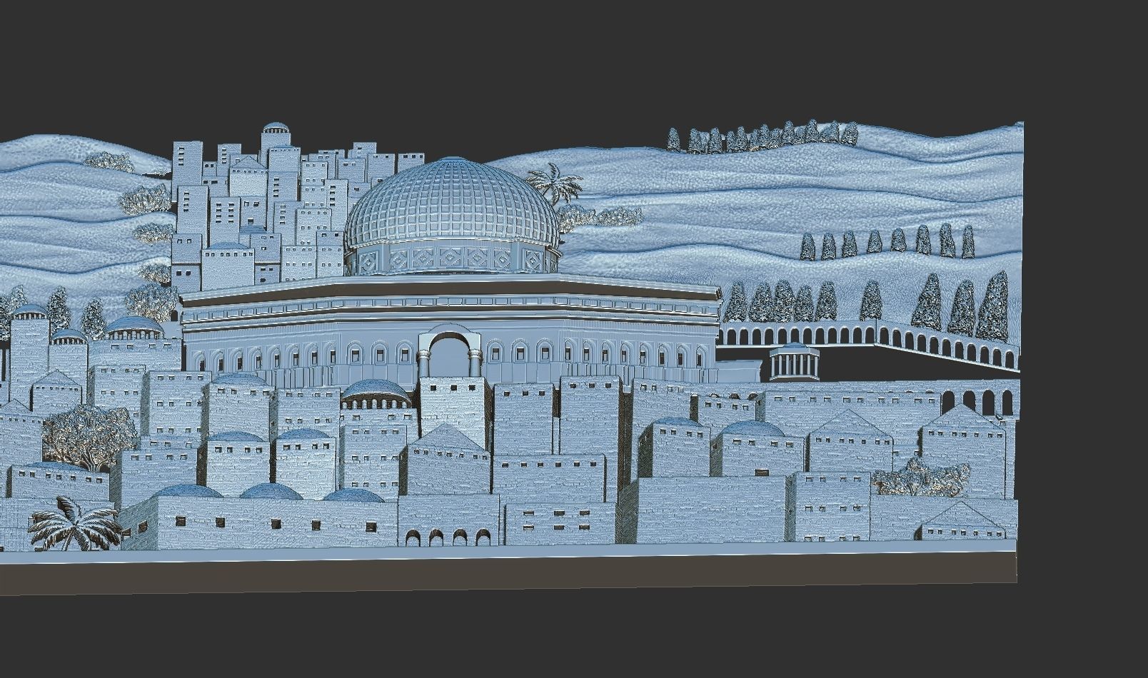Masjid  Aqsa dome of rock Painting  3d printable model cnc 3D print model_4