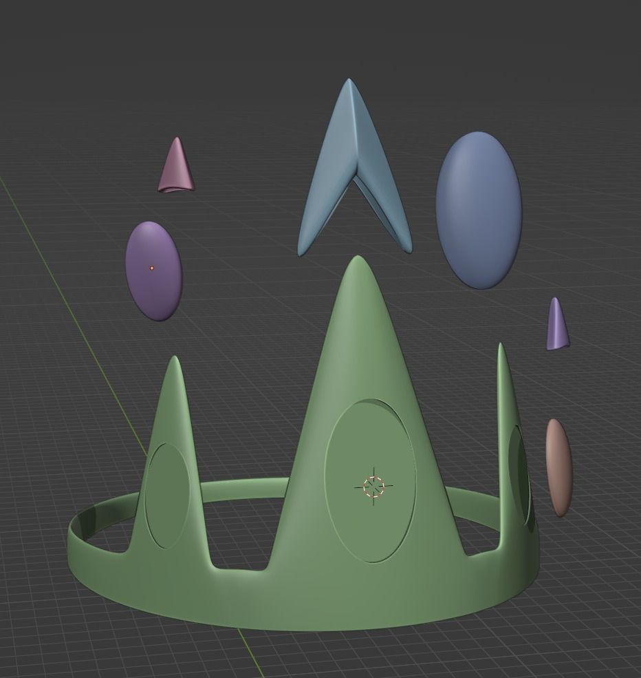 CHARLIE MORNINGSTAR CROWN COSPLAY HAZBIN HOTEL 3D print model_1