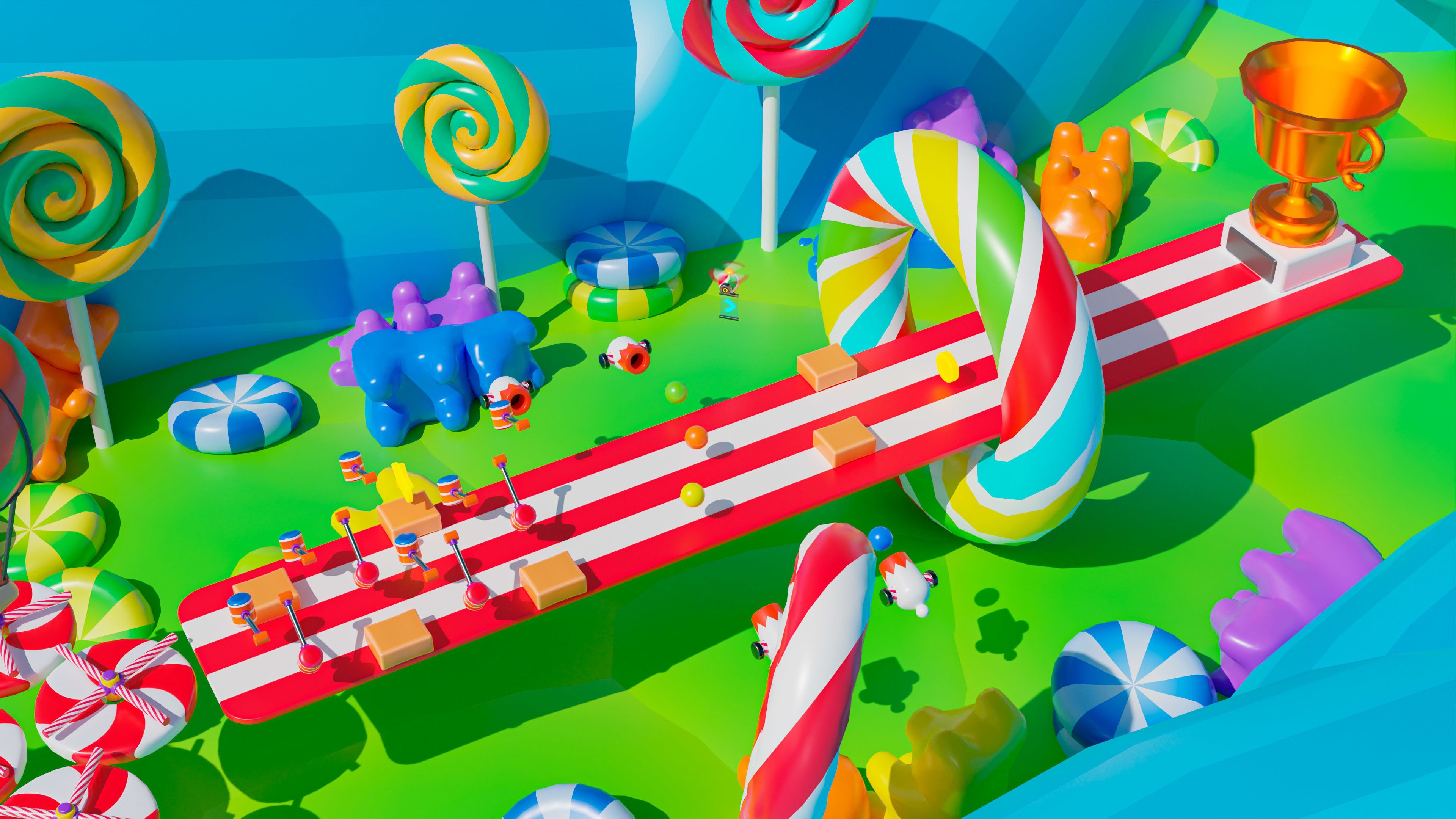 Platformer 4 Candy Low-poly 3D model_36