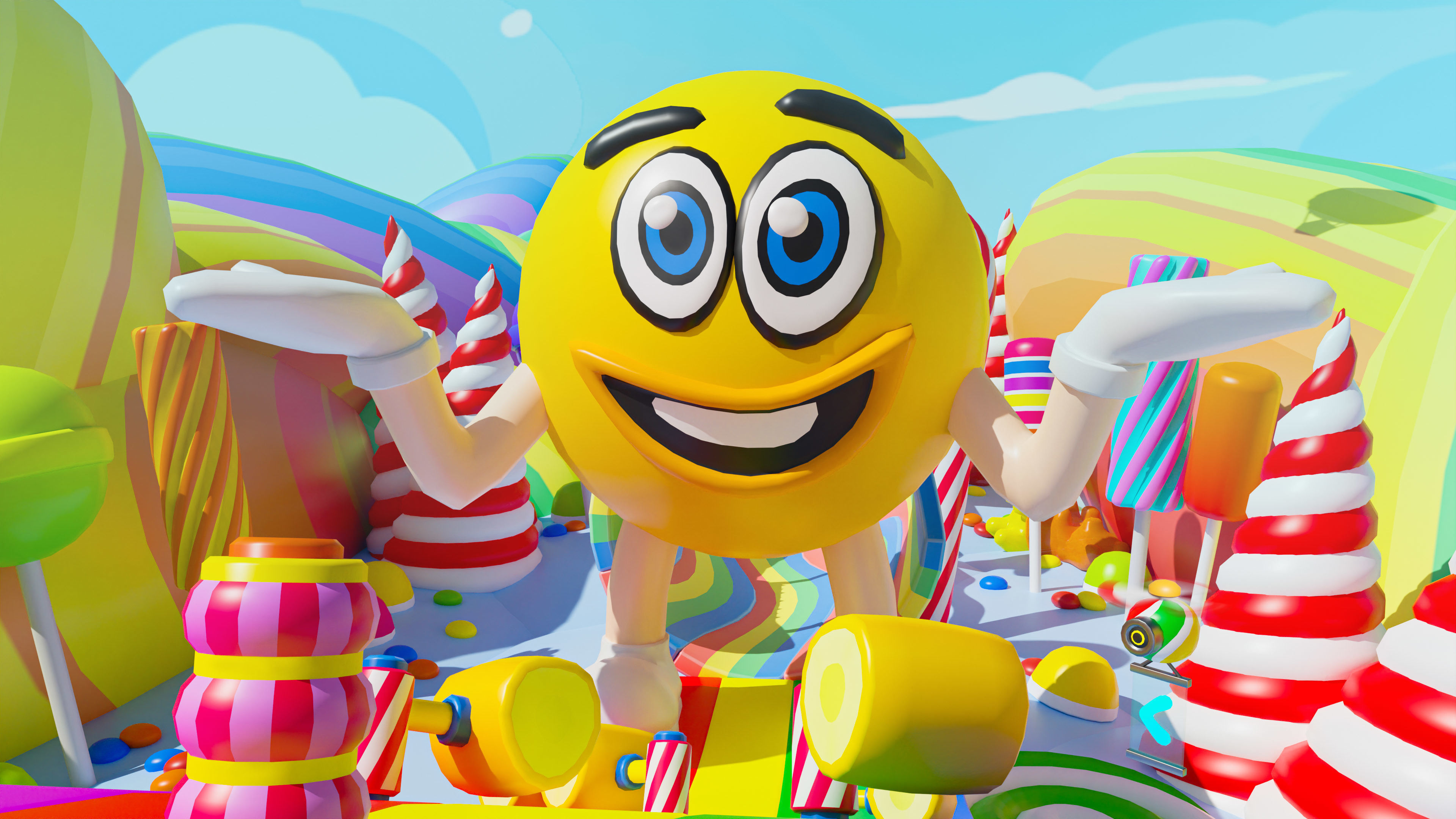 Platformer 4 Candy Low-poly 3D model_45