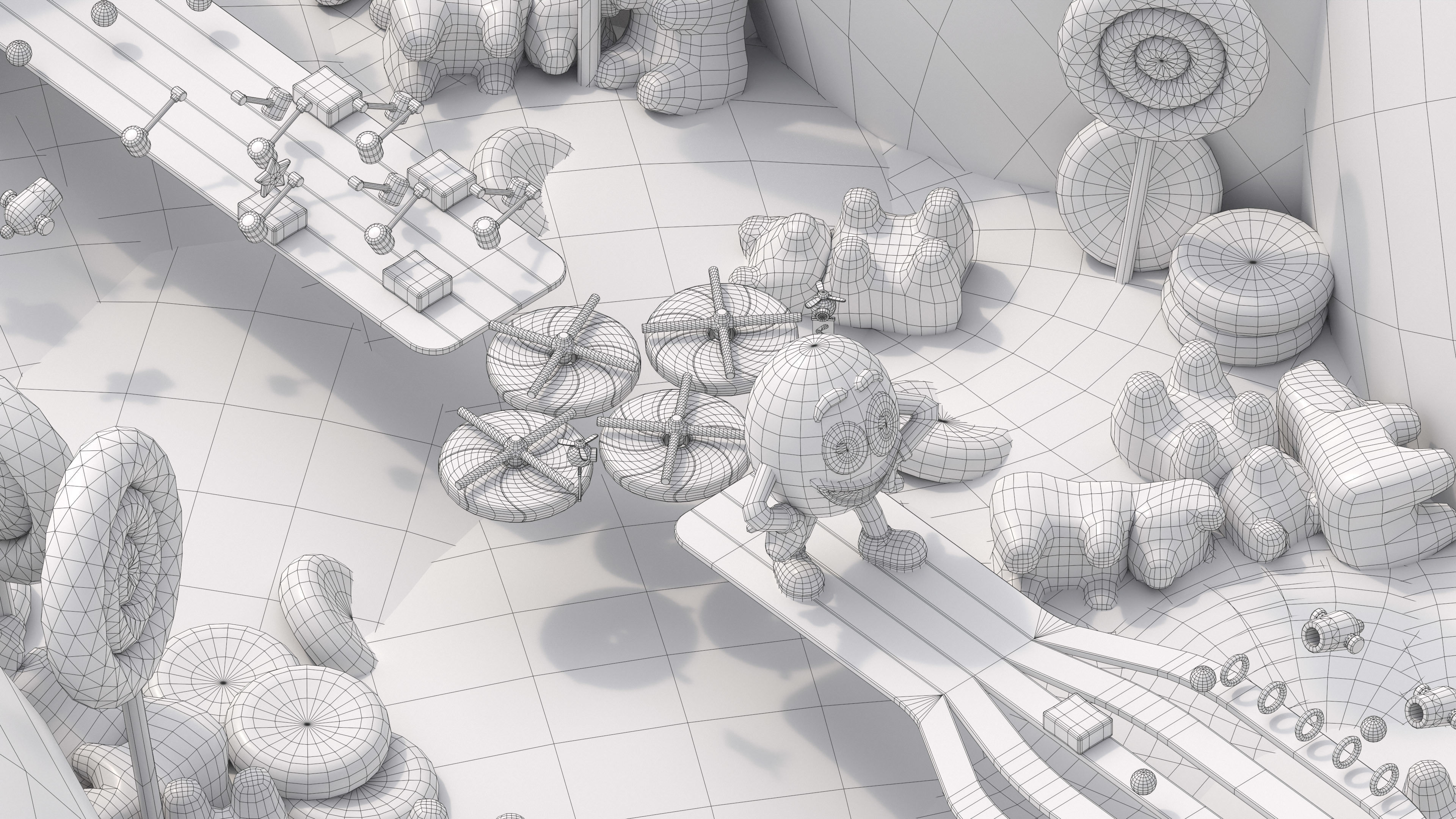 Platformer 4 Candy Low-poly 3D model_63