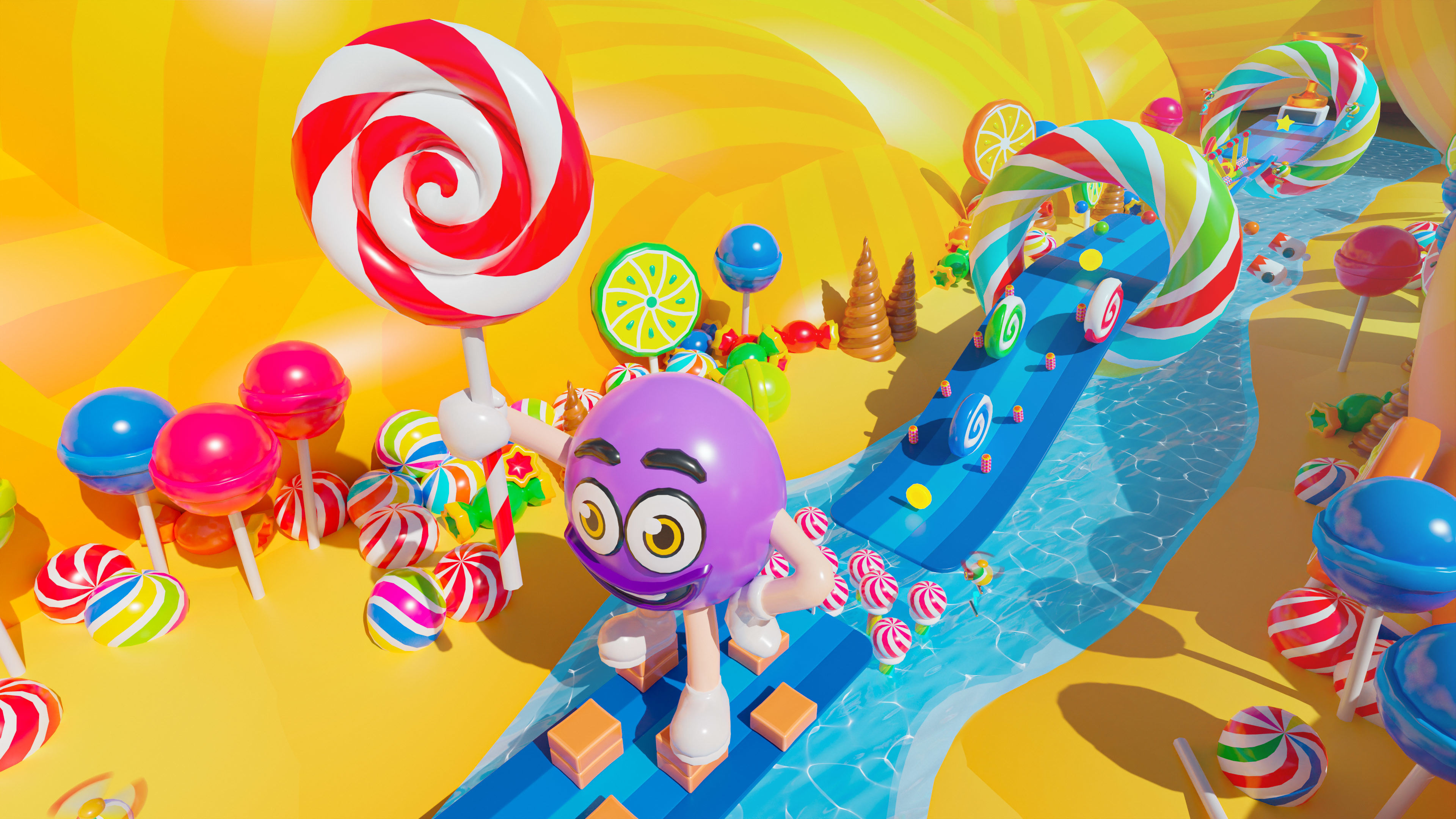 Platformer 4 Candy Low-poly 3D model_48