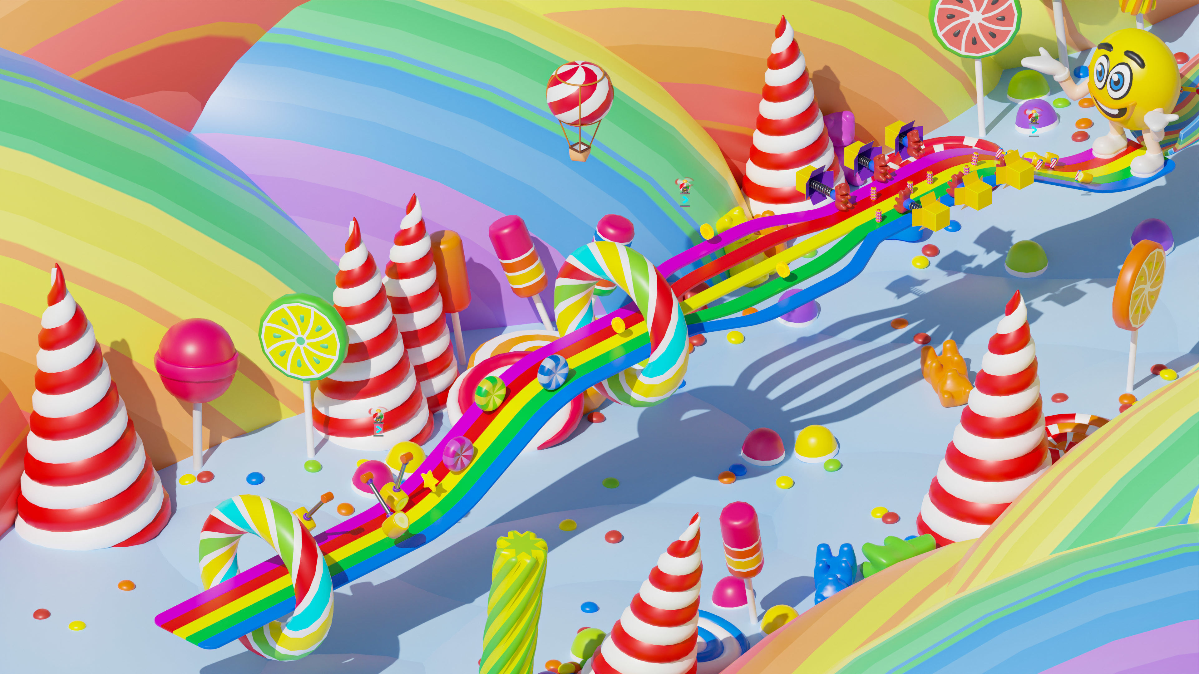 Platformer 4 Candy Low-poly 3D model_16