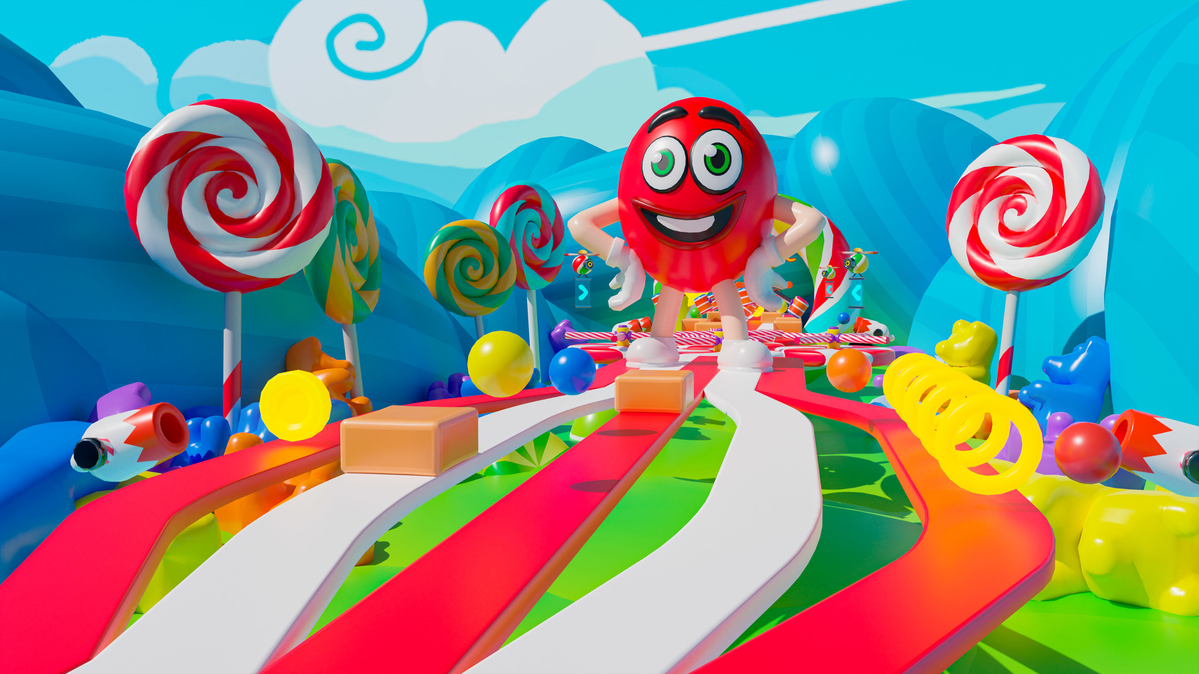 Platformer 4 Candy Low-poly 3D model_11