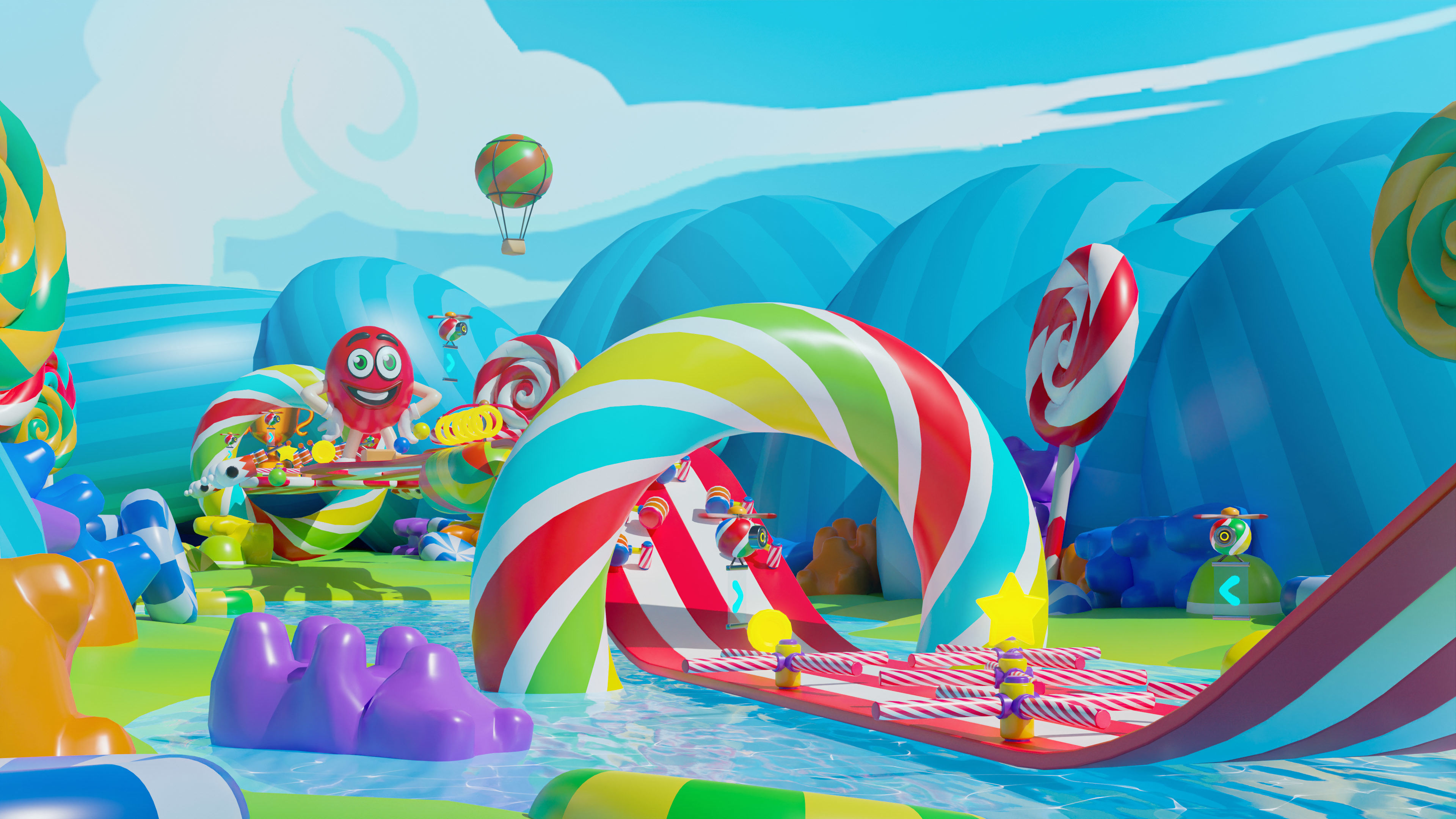 Platformer 4 Candy Low-poly 3D model_57