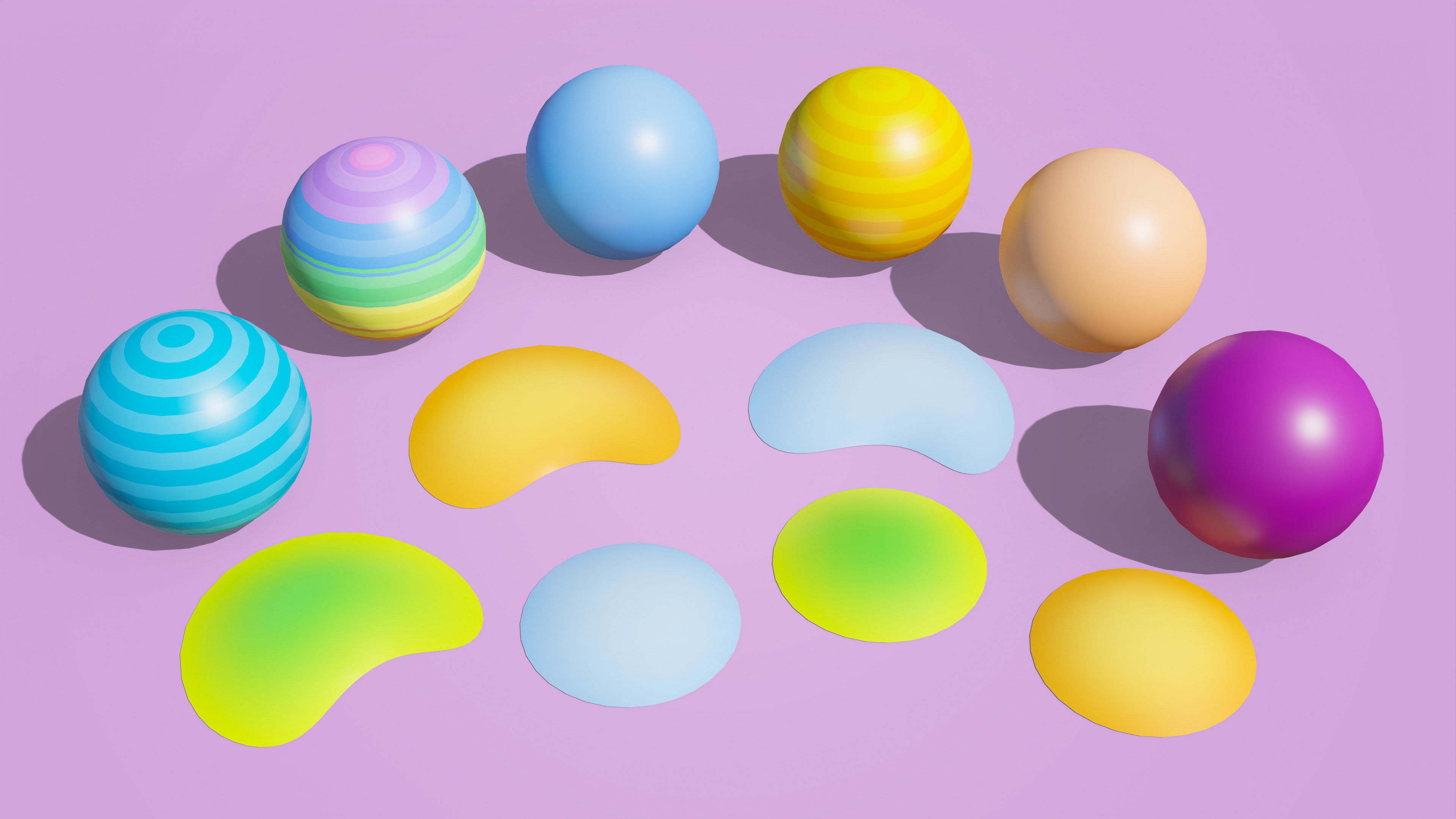 Platformer 4 Candy Low-poly 3D model_62