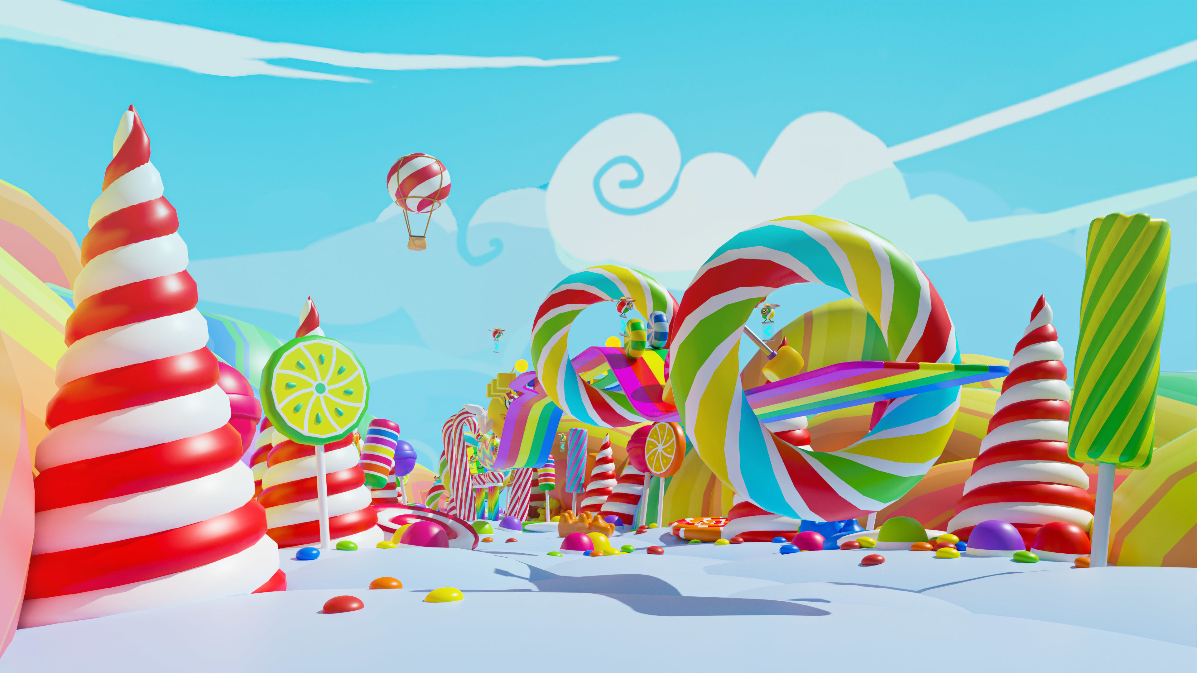 Platformer 4 Candy Low-poly 3D model_37