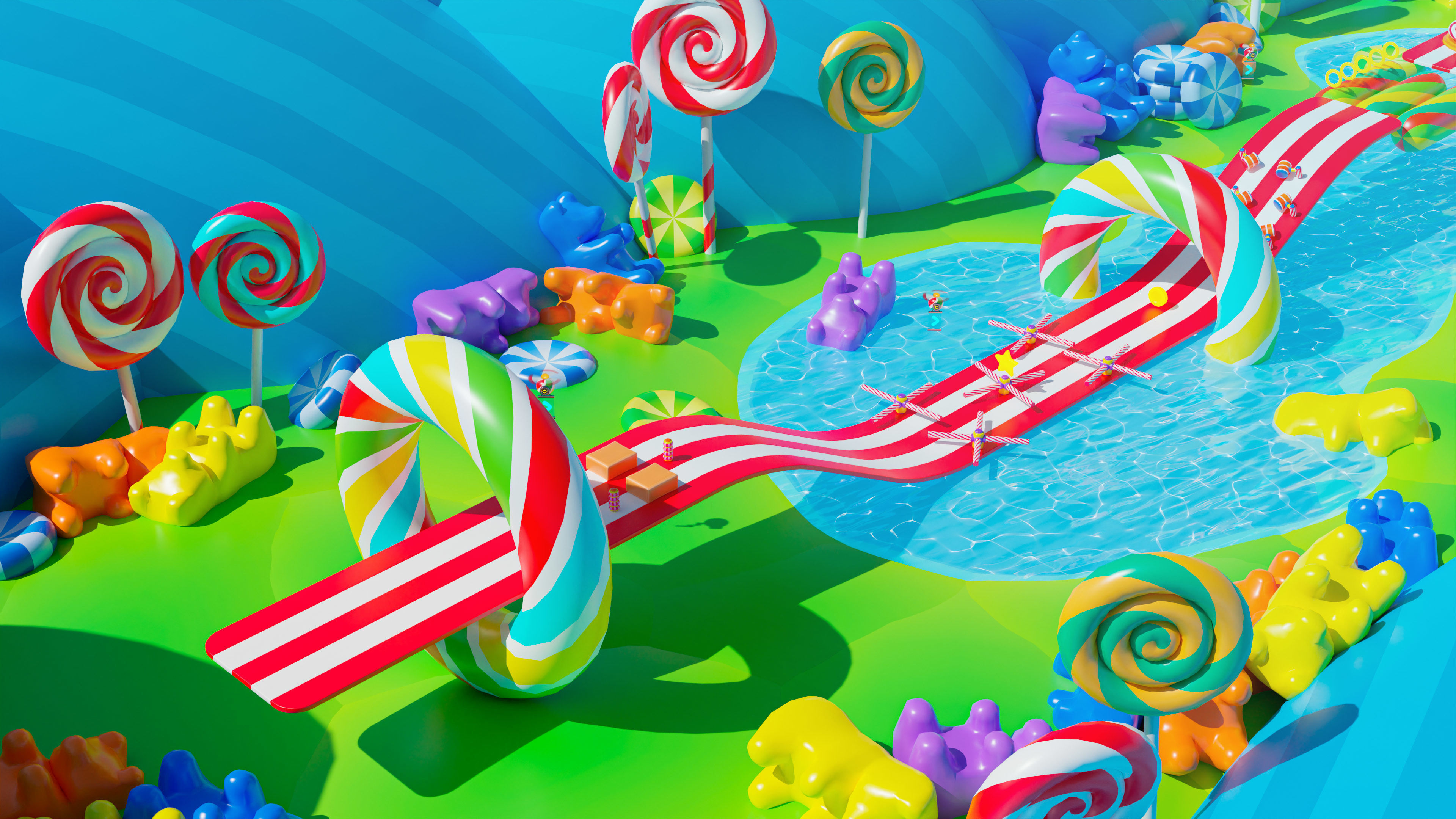 Platformer 4 Candy Low-poly 3D model_21