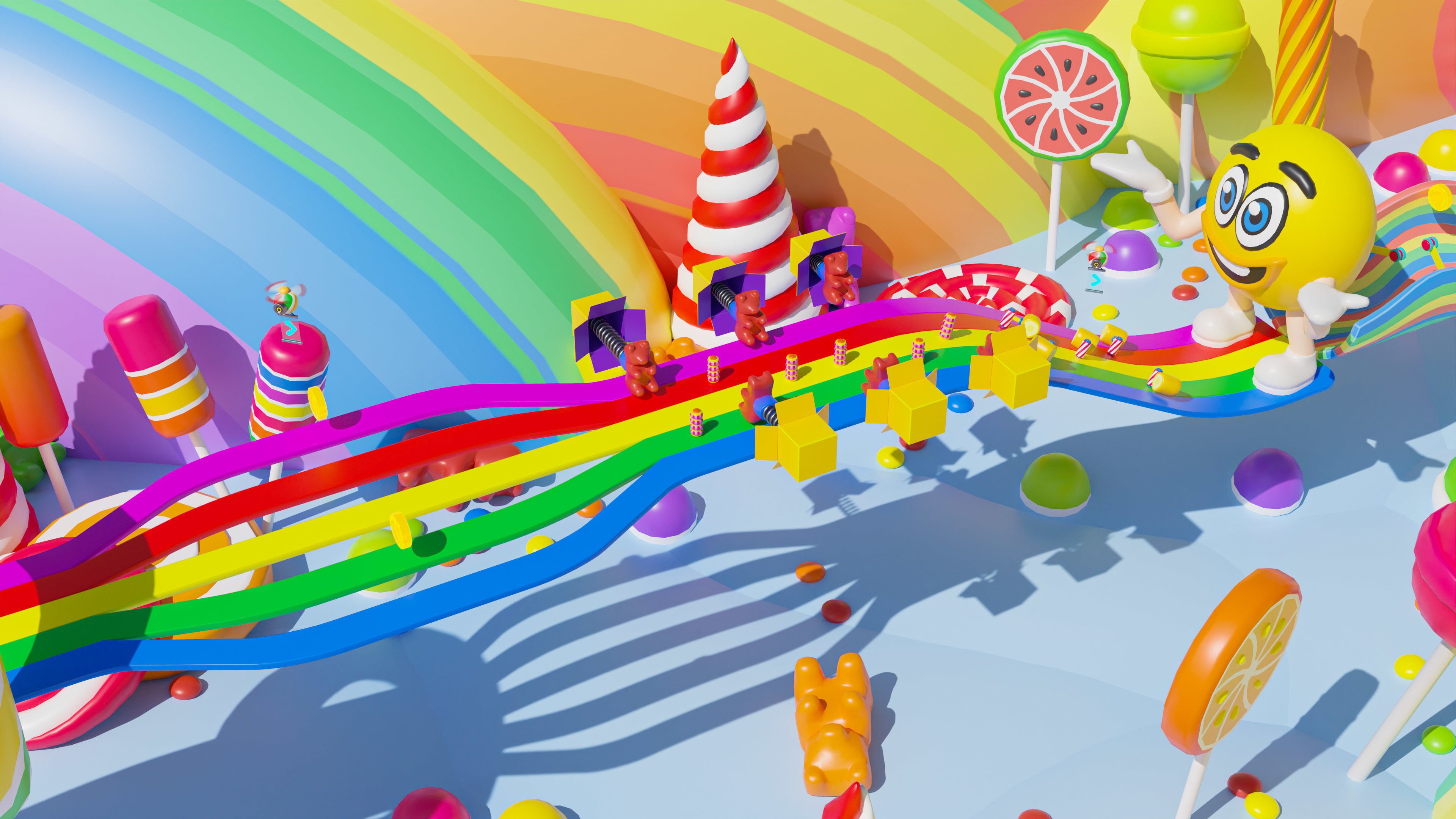 Platformer 4 Candy Low-poly 3D model_25