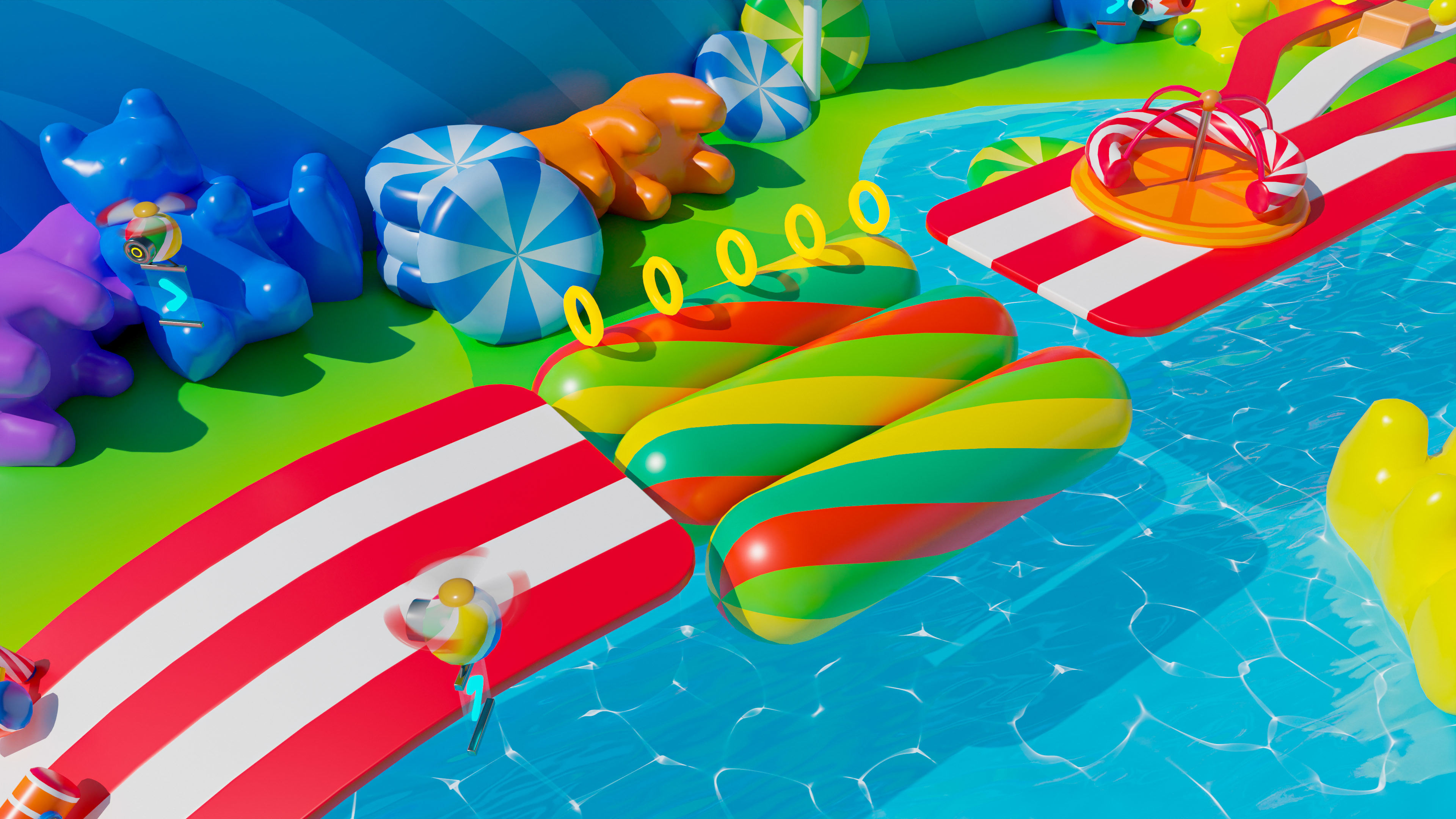 Platformer 4 Candy Low-poly 3D model_53