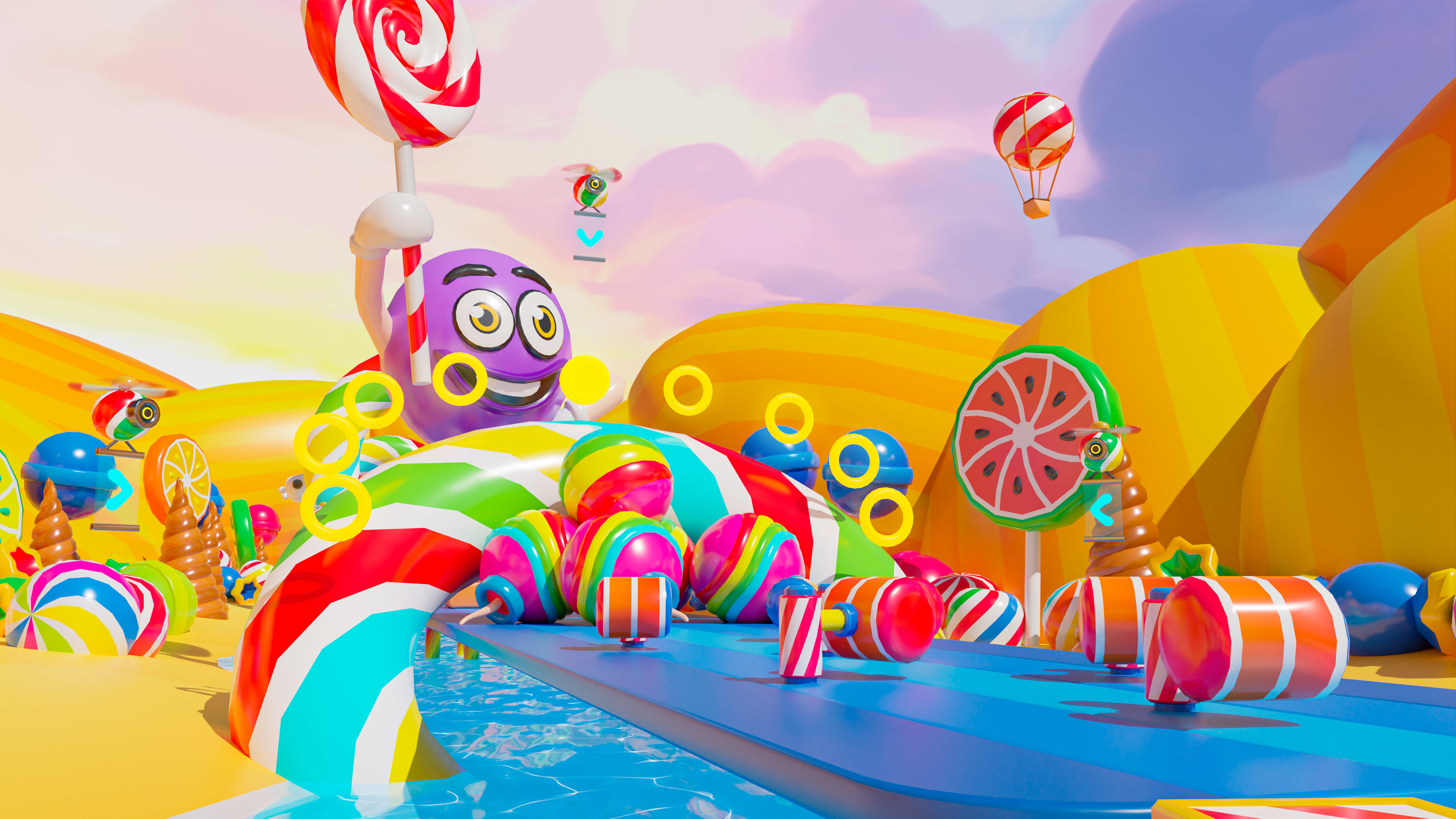 Platformer 4 Candy Low-poly 3D model_40