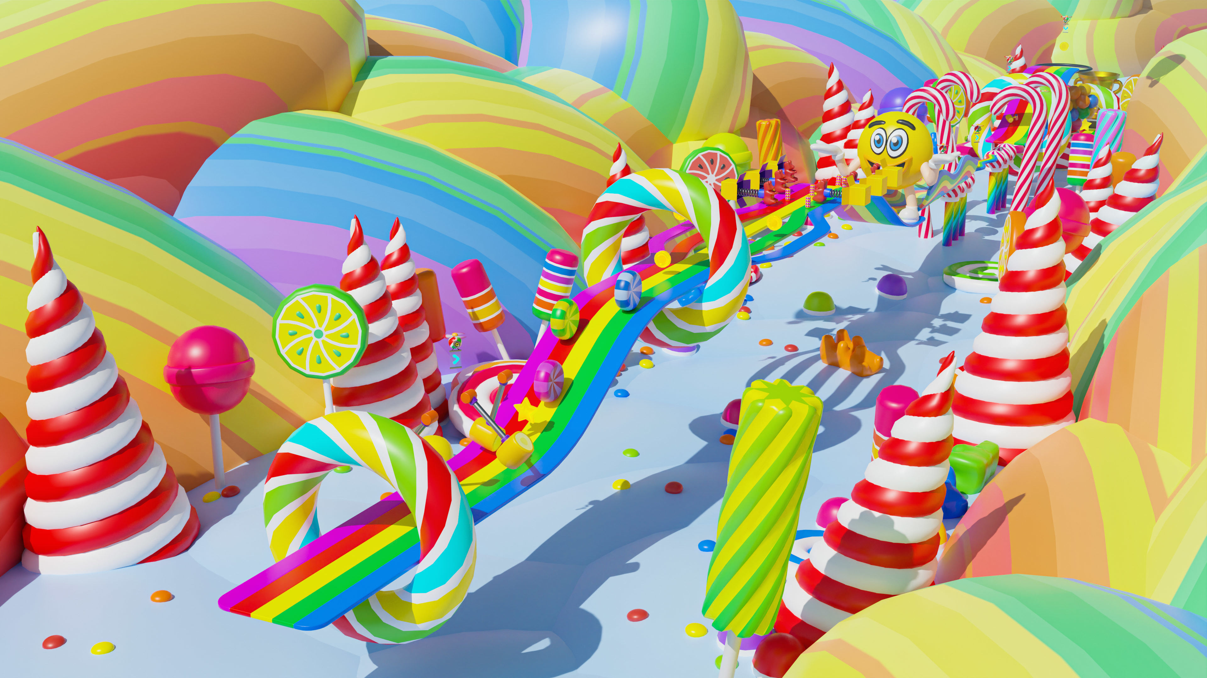 Platformer 4 Candy Low-poly 3D model_13