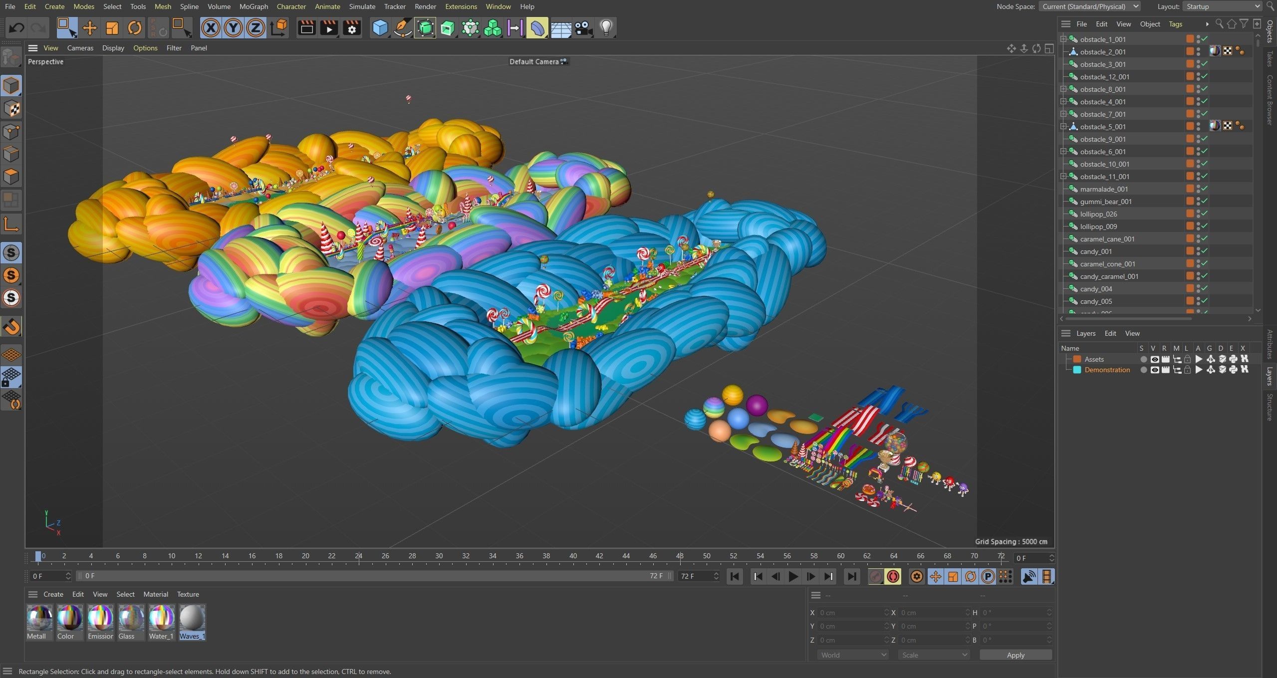 Platformer 4 Candy Low-poly 3D model_66