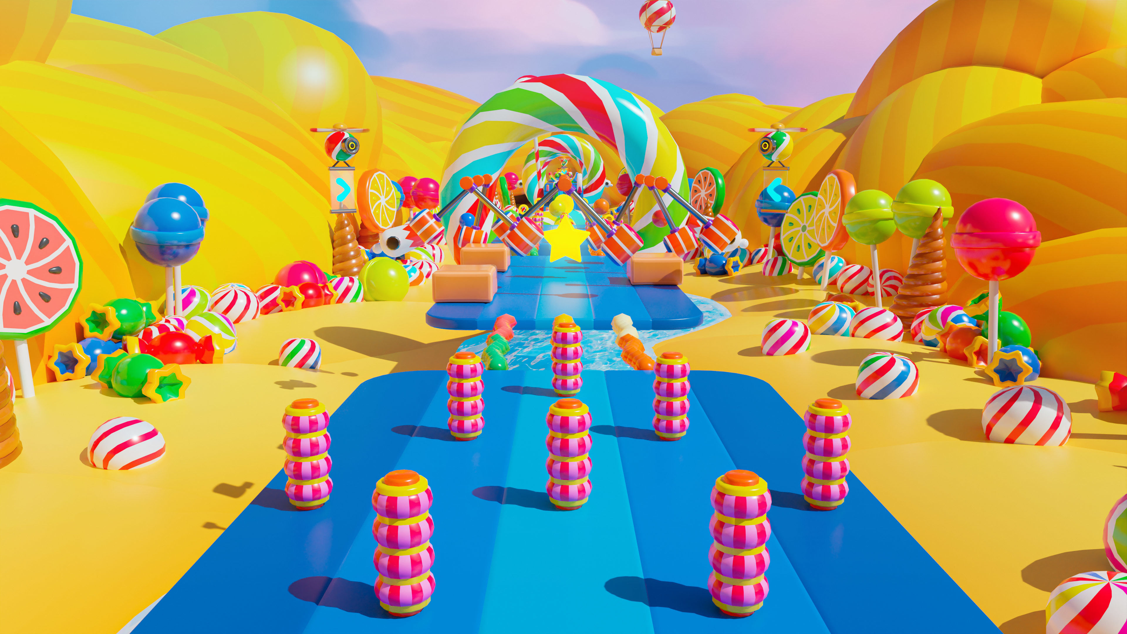 Platformer 4 Candy Low-poly 3D model_52