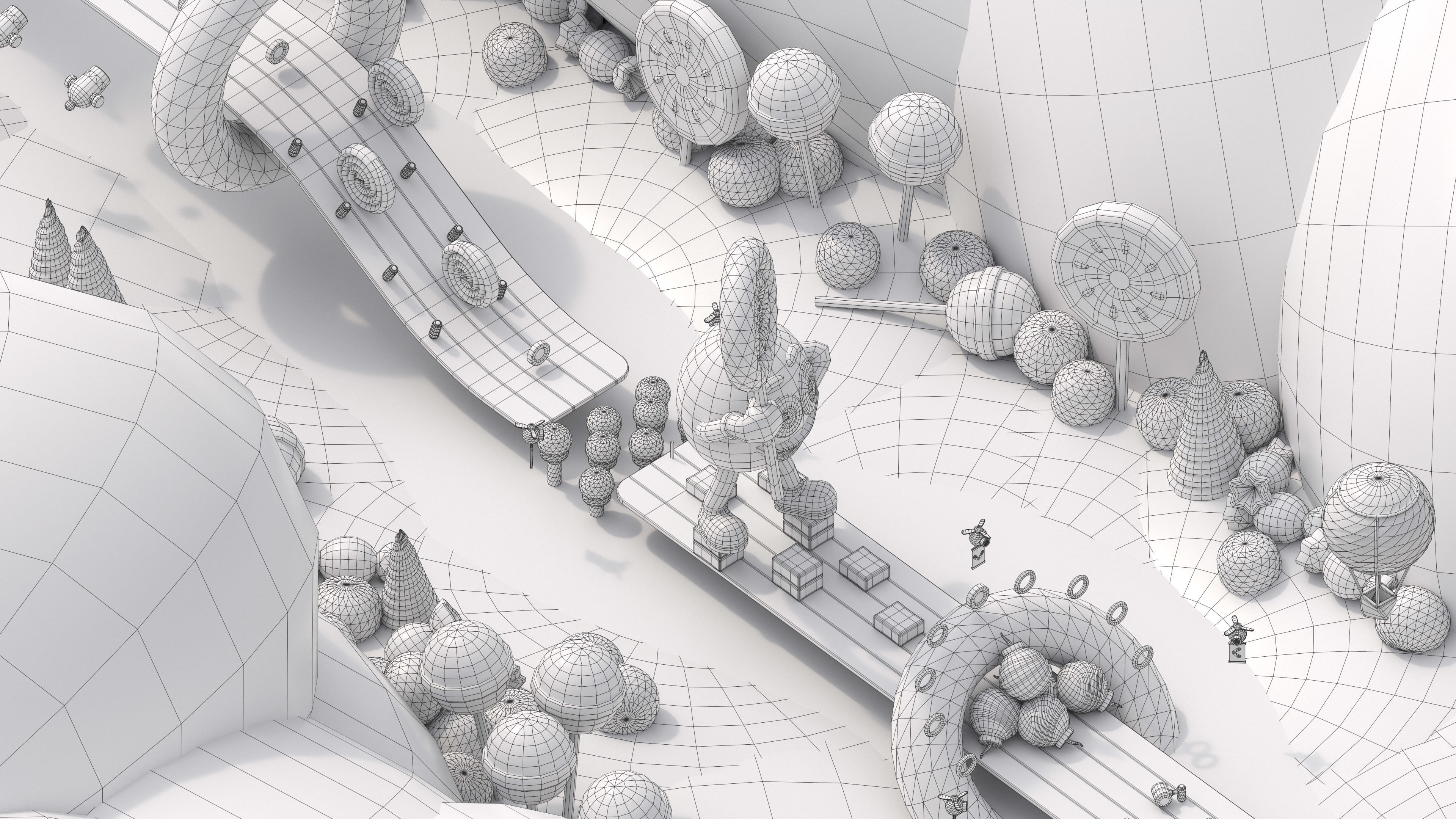 Platformer 4 Candy Low-poly 3D model_64