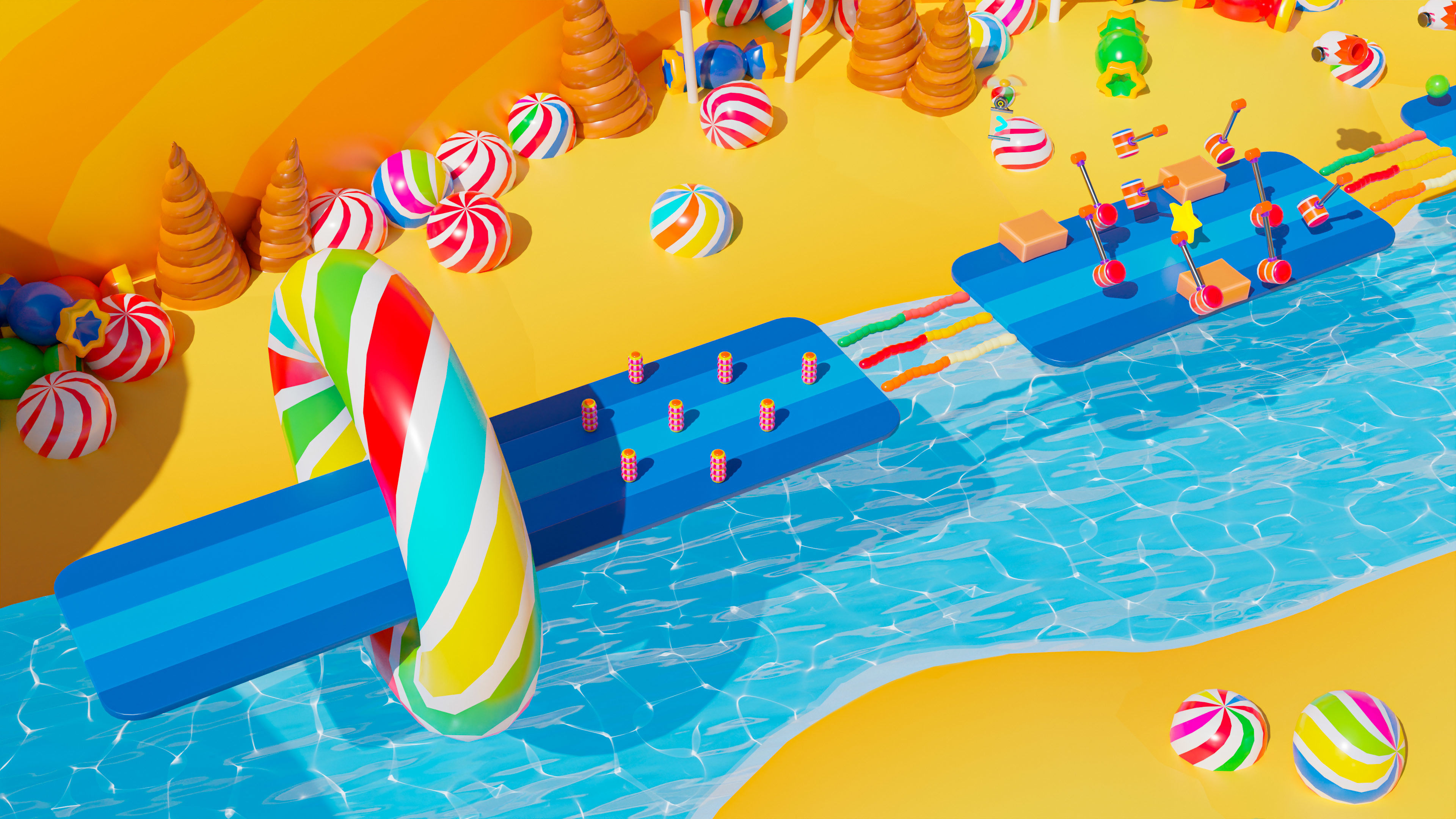 Platformer 4 Candy Low-poly 3D model_28