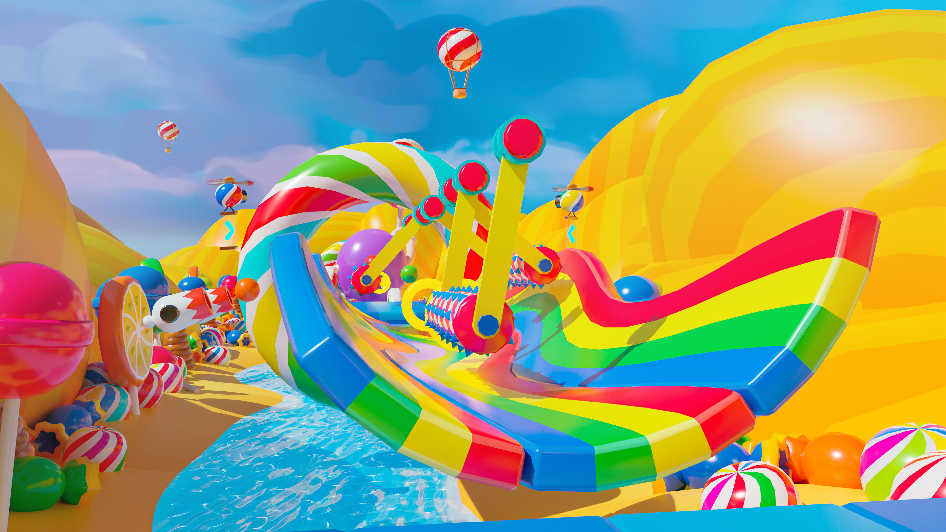 Platformer 4 Candy Low-poly 3D model_55