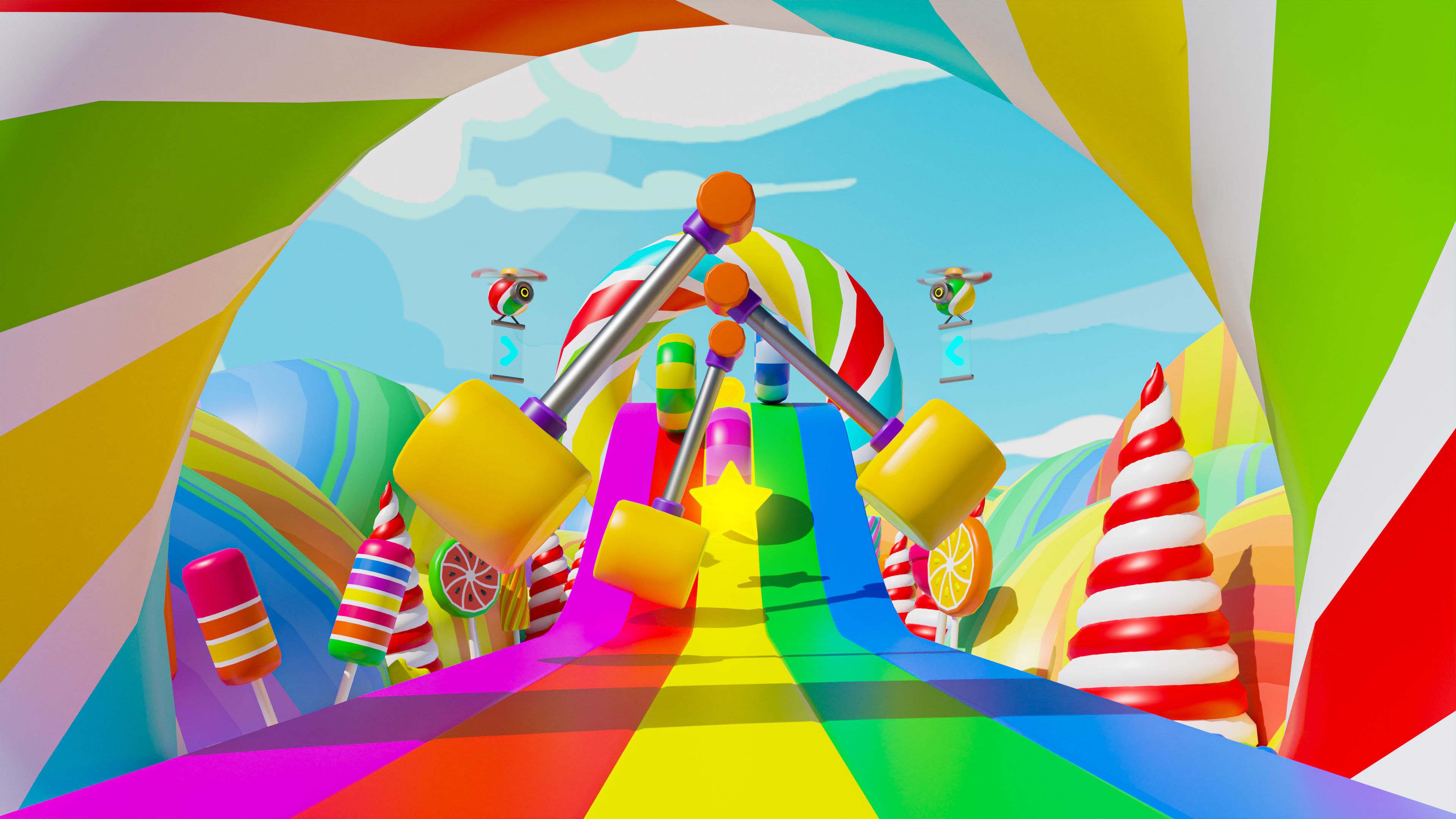 Platformer 4 Candy Low-poly 3D model_9