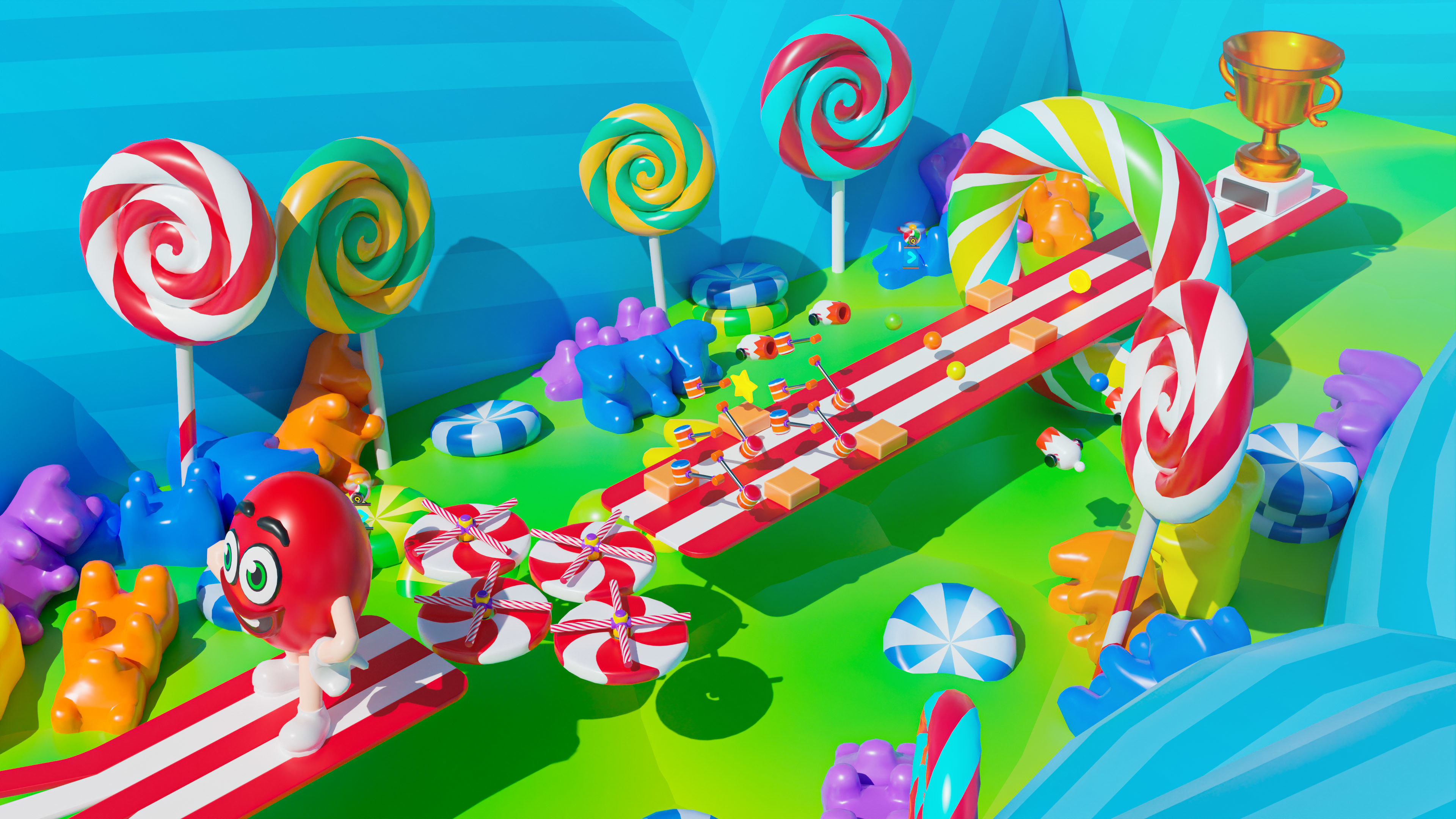 Platformer 4 Candy Low-poly 3D model_23