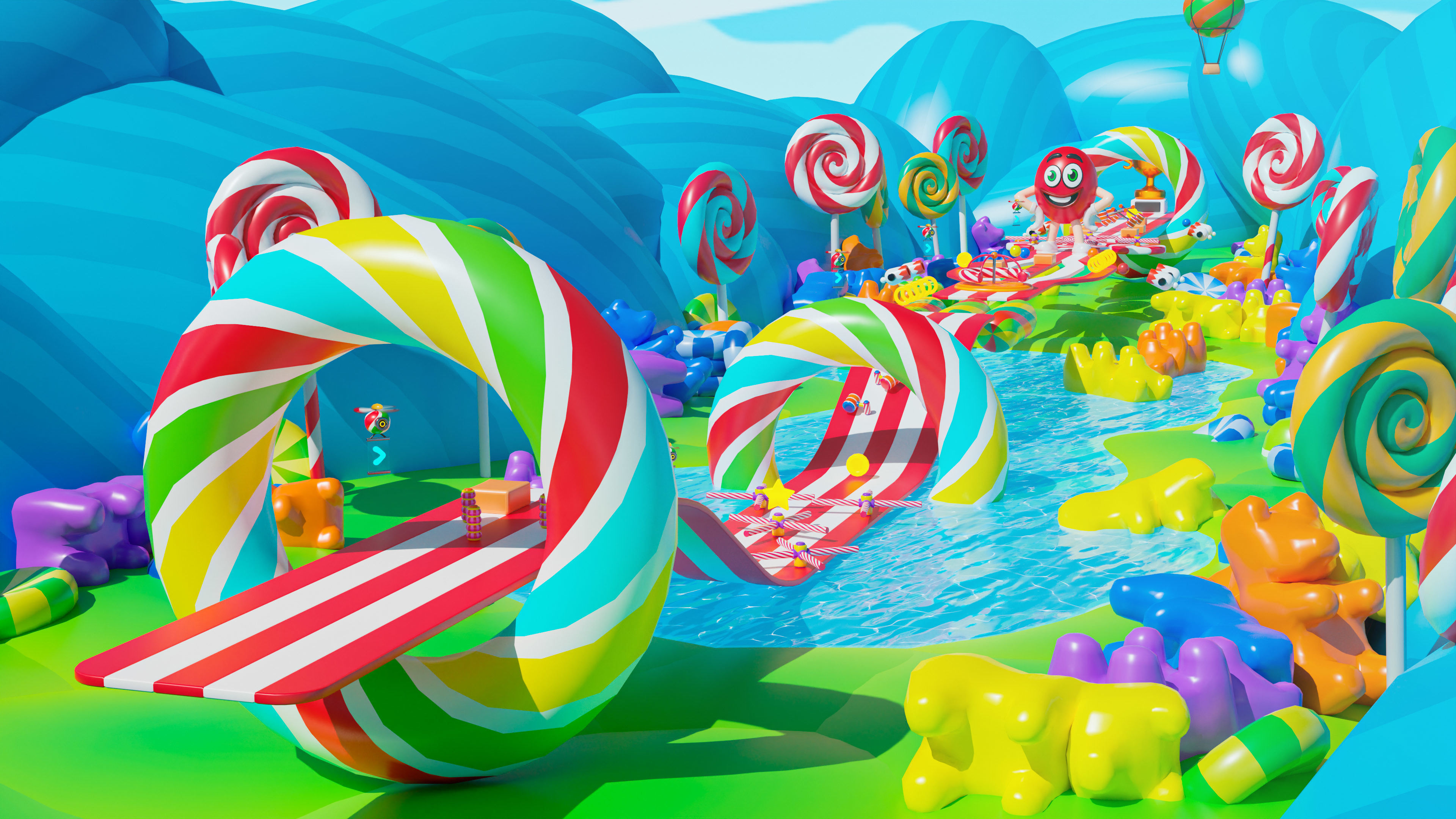 Platformer 4 Candy Low-poly 3D model_15