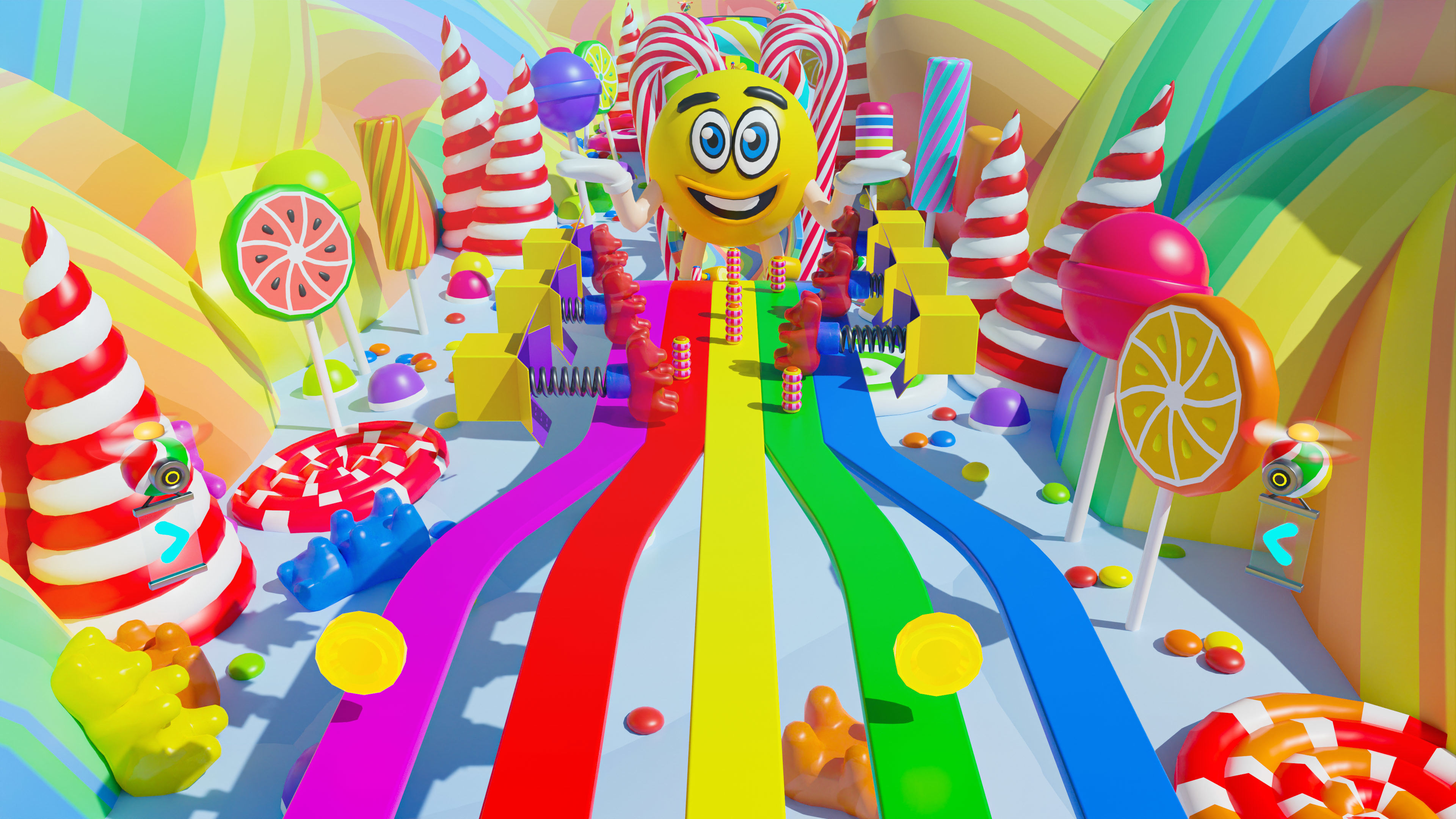 Platformer 4 Candy Low-poly 3D model_43