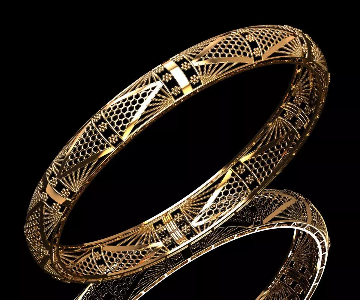 1469 Sunlace Circle Bangle 9gm 3D print model
