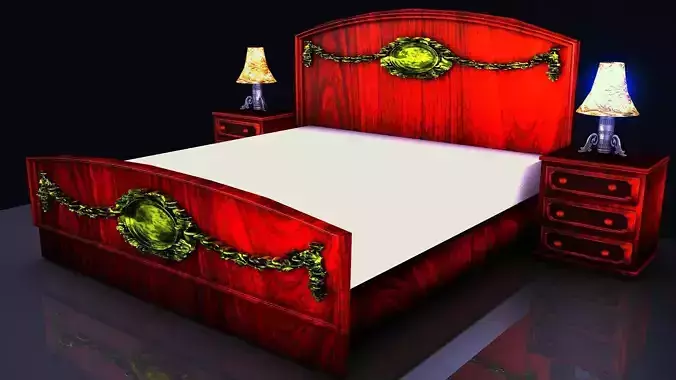 bed bedset night stand  lamp