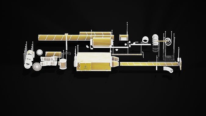 Ventilation system ID 5 Low-poly 3D model