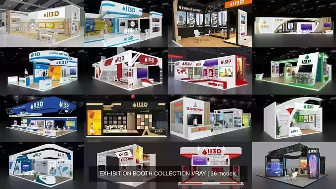 EXHIBITION BOOTH COLLECTION VRAY 