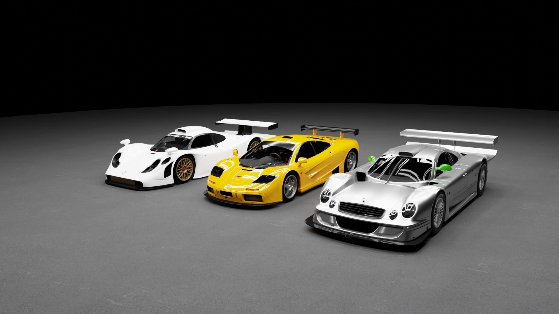 Holy Trinity 90s Car Pack 3D model animated rigged CGTrader