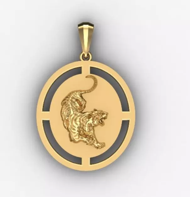 tiger pendant 3D print model