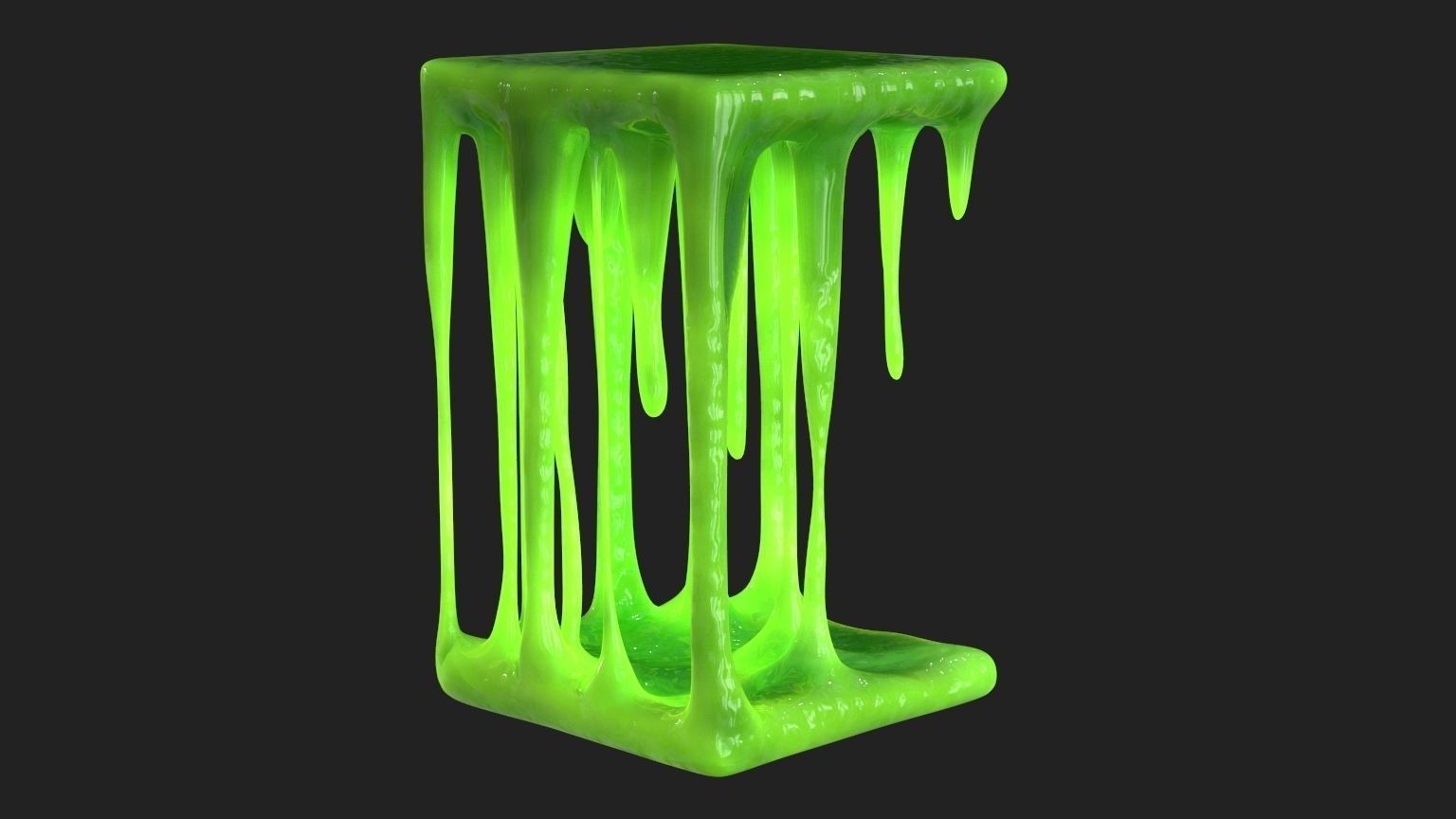 Green Slime v7 Low-poly 3D model_8