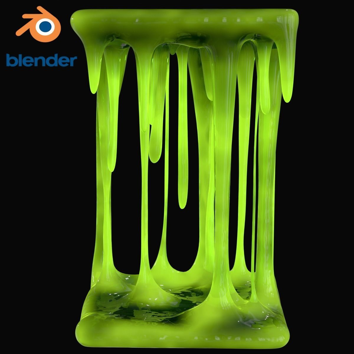 Green Slime v7 Low-poly 3D model_3