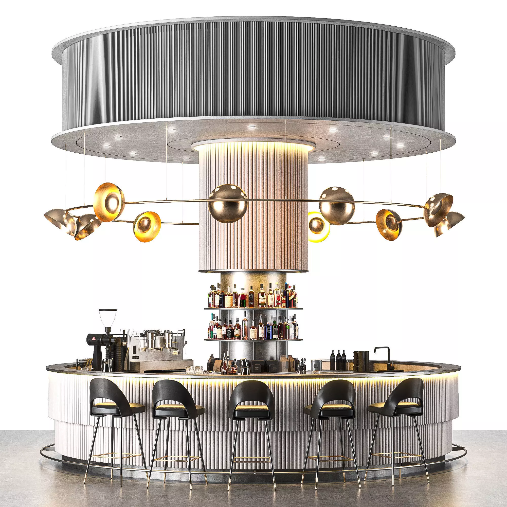 White Bar 3D model_0