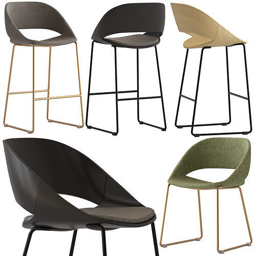 Arrmet Kabira Chair and Stool 3D model