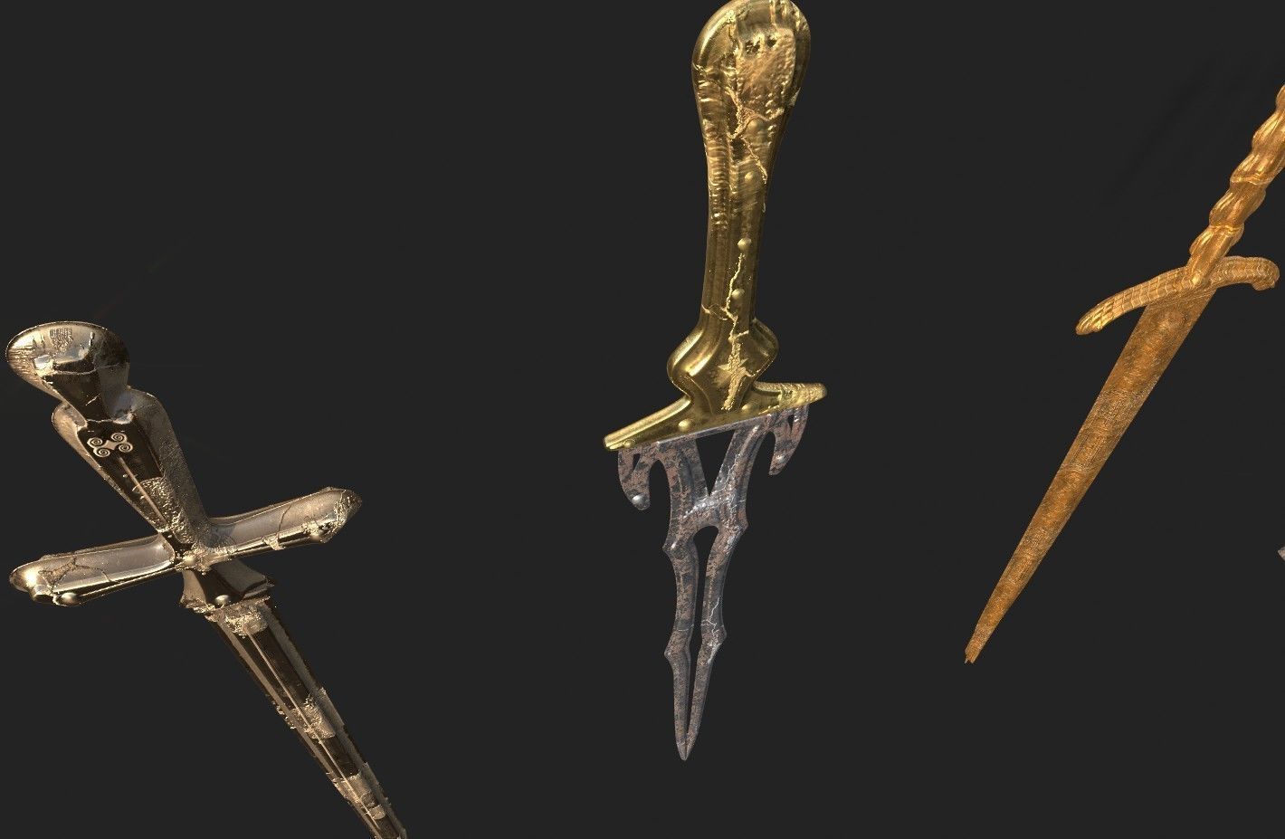  MEDIEVAL SPEAR AND SWORD 17 PIECES PACK Low-poly 3D model_21