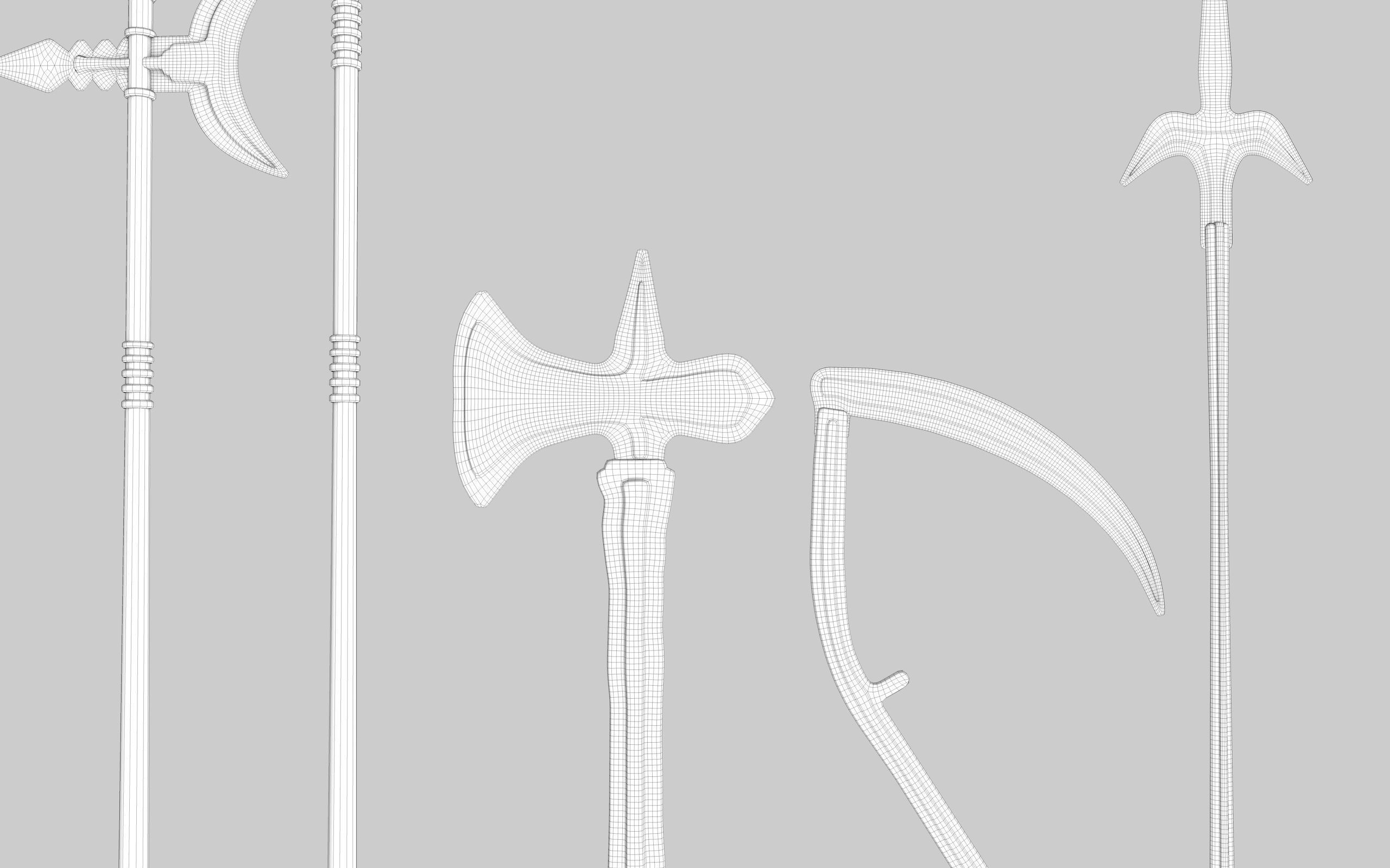 MEDIEVAL SPEAR AND SWORD 17 PIECES PACK Low-poly 3D model_33