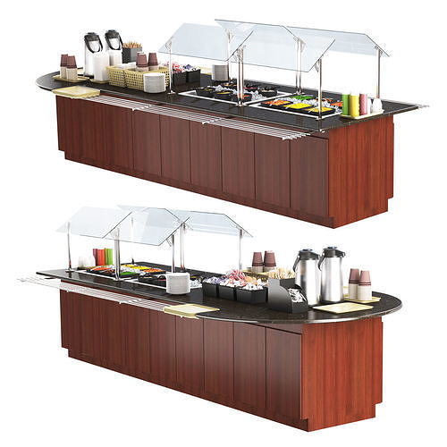 Salad bar 3D model 6