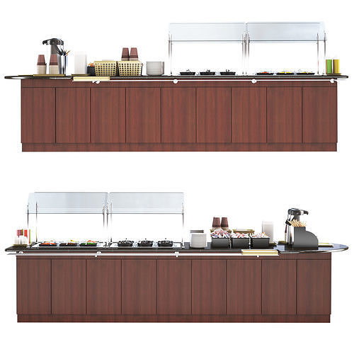 Salad bar 3D model 2