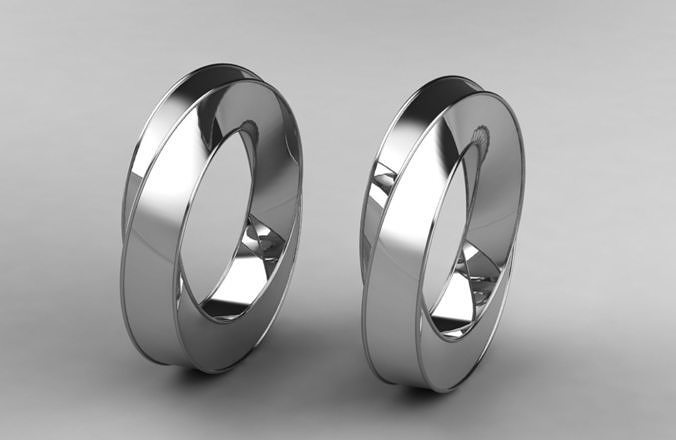 Twisted Band Ring-Mobius Ring 3D print model
