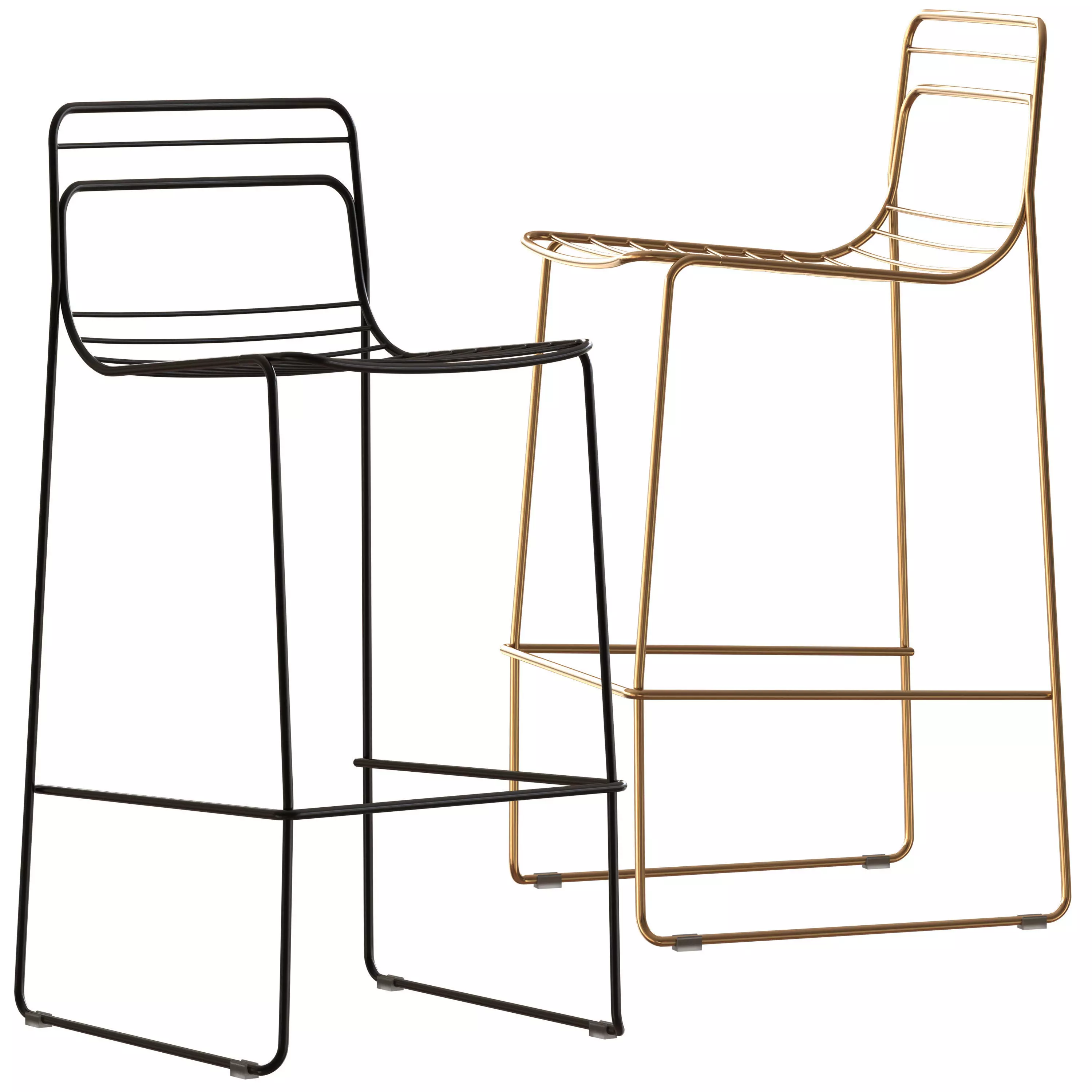 Bright Side Furniture Grid Steel Barstool 3D model
