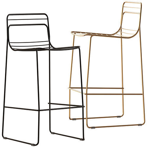 Bright Side Furniture Grid Steel Barstool 3D model