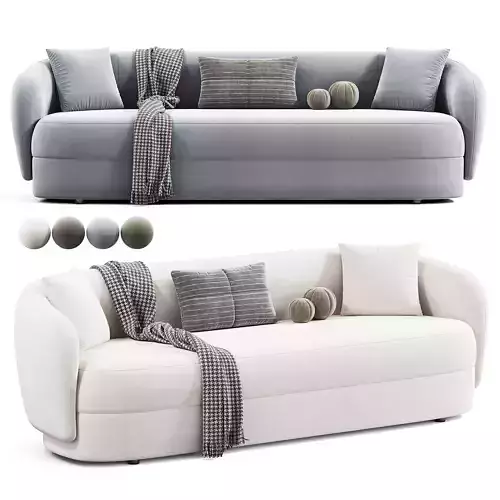 Perten Japandi Style Luxury Cream Modern Boucle Fabric