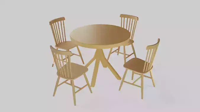 Luxury Dining Round Table and Chairs Set