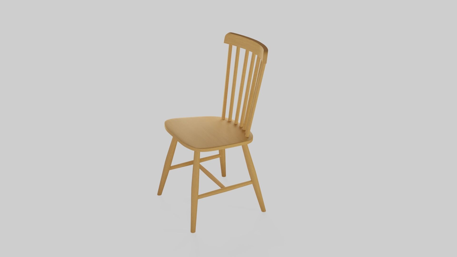 Luxury Dining Round Table and Chairs Set Low-poly 3D model_5