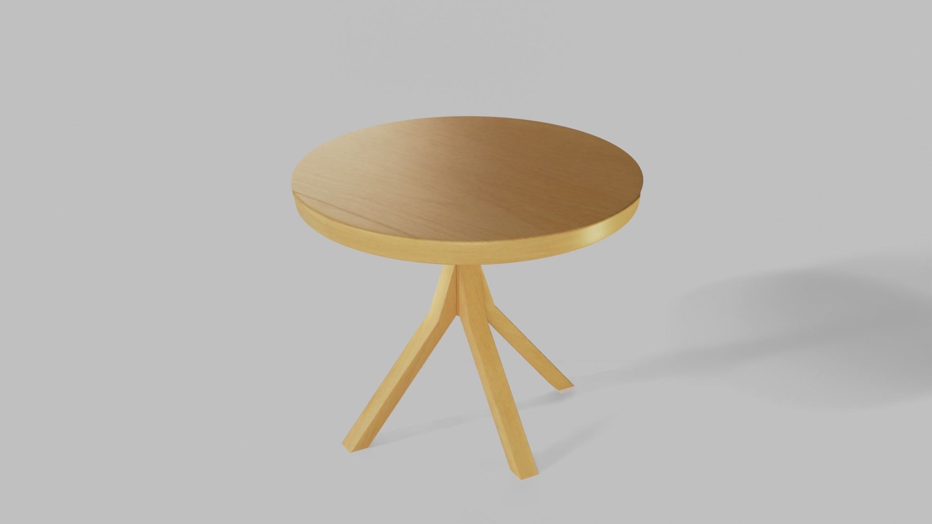 Luxury Dining Round Table and Chairs Set Low-poly 3D model_6